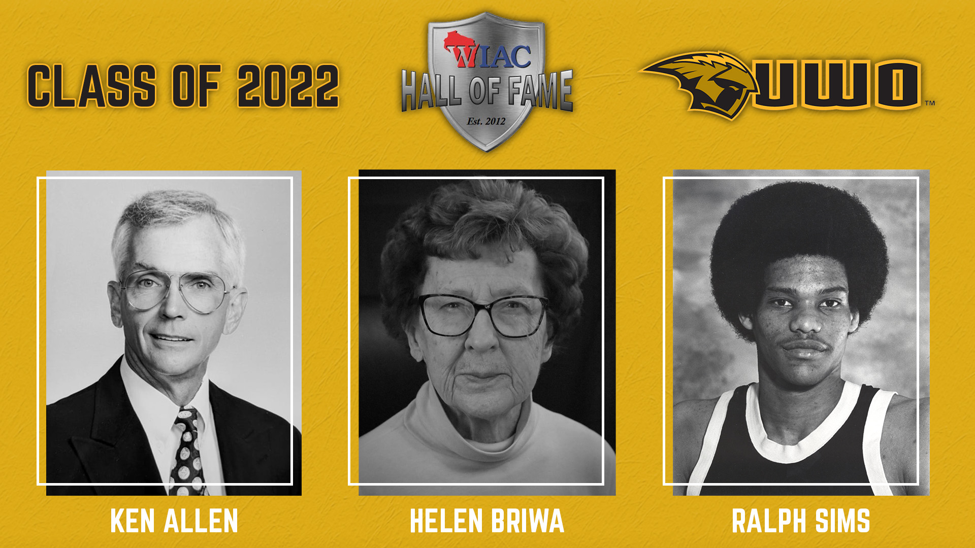 Allen, Briwa and Sims To Join WIAC Hall of Fame