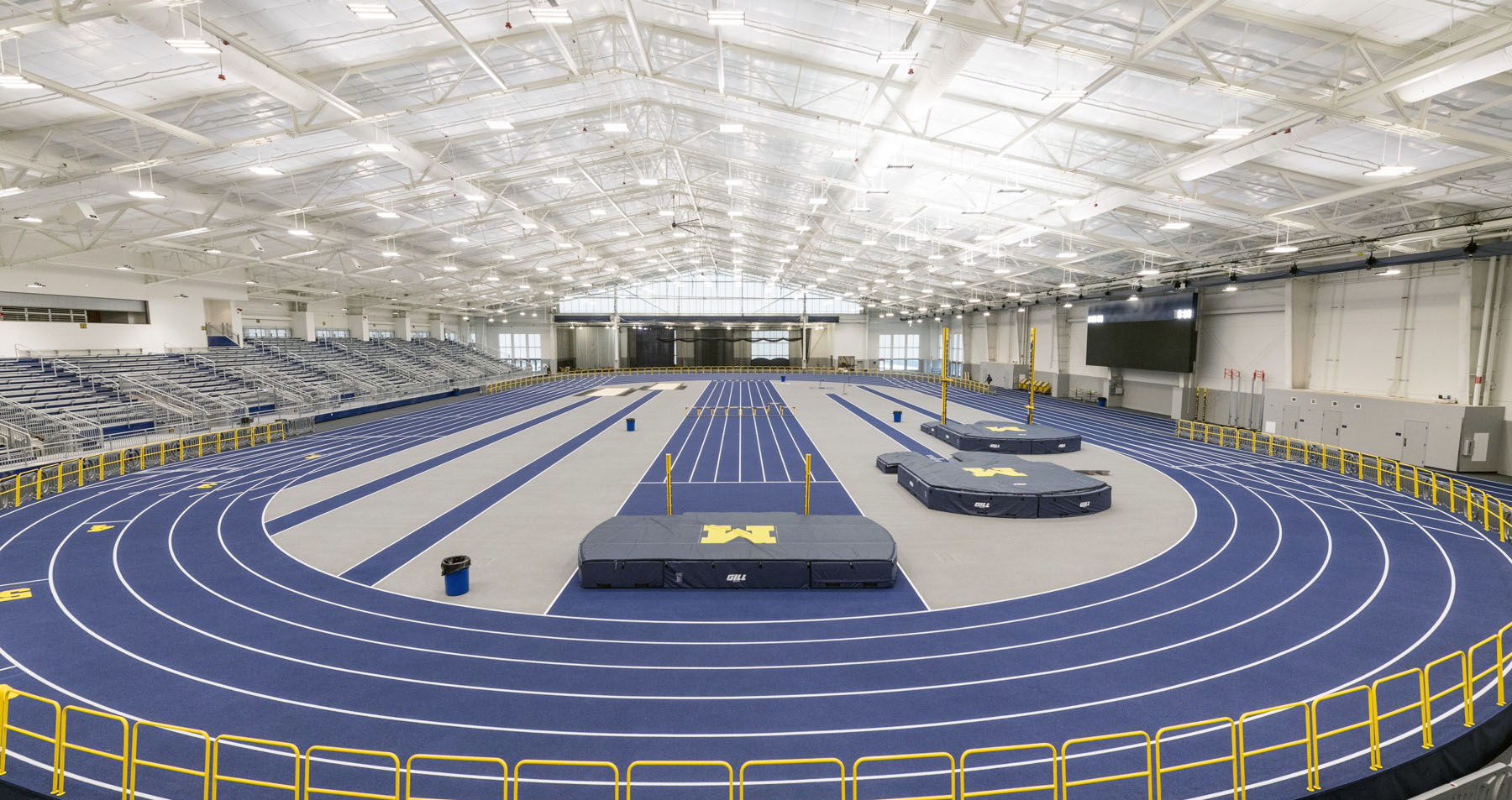 The University of Michigan's indoor track & field facility is among the finest in the country.