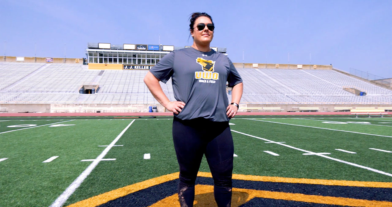 Mary Theisen-Lappen coached five UW-Oshkosh throwers to a berth in the 2019 NCAA Division III Outdoor Track & Field Championships.