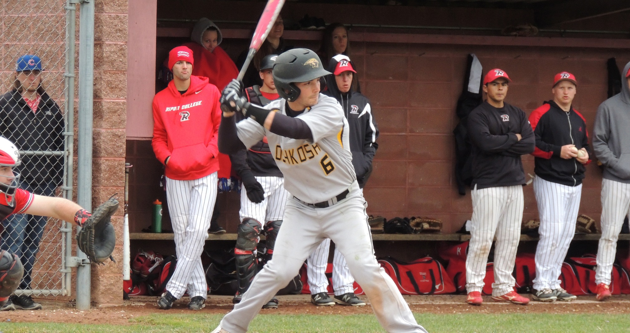 Jack Paulson had three hits and three runs batted in against Ripon College.