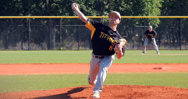 Nick McLees held Thomas College hitless until there were two outs in the sixth inning.