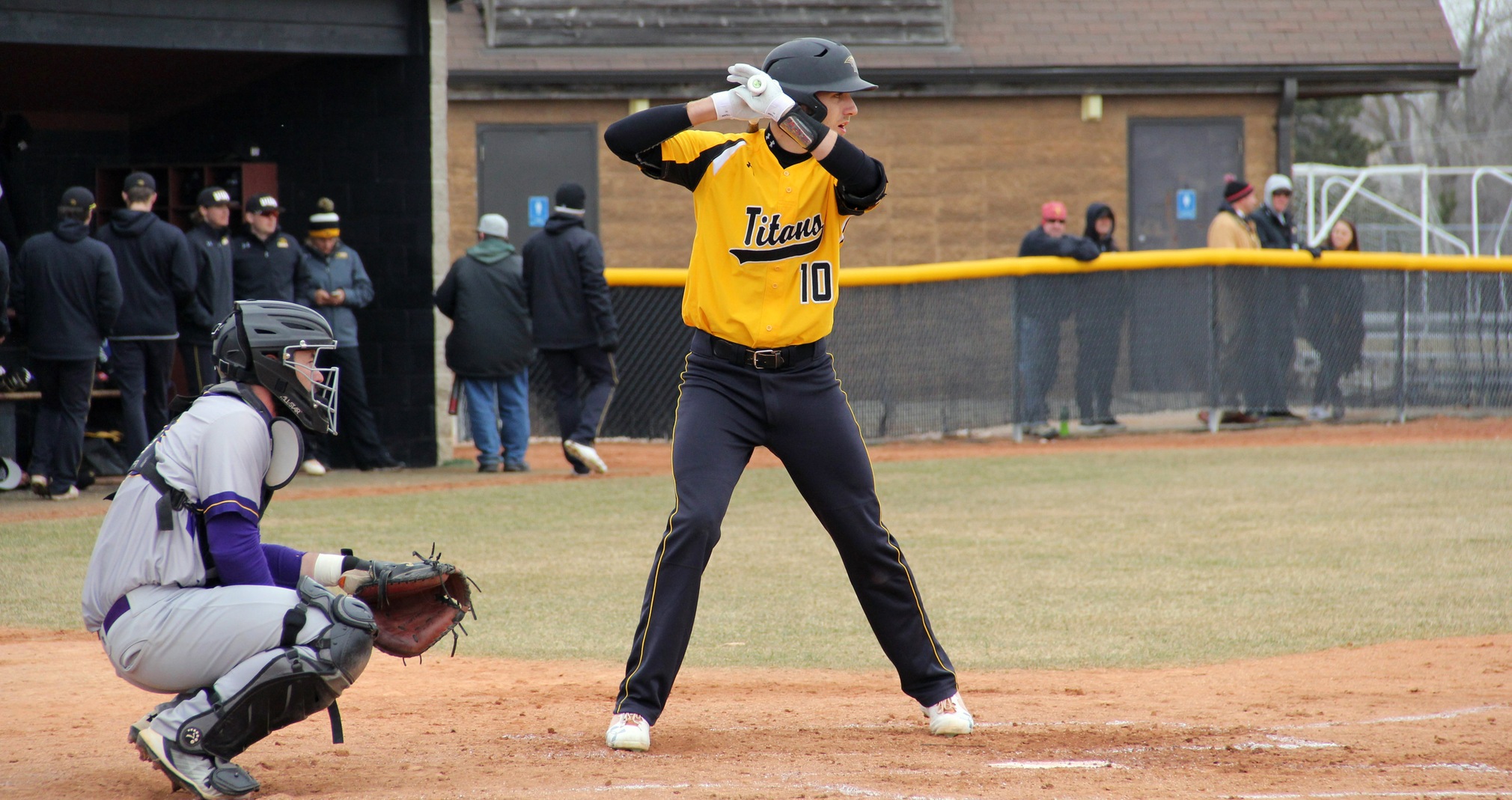 Noah Polcyn had three hits against the Pointers, including a pair of doubles.