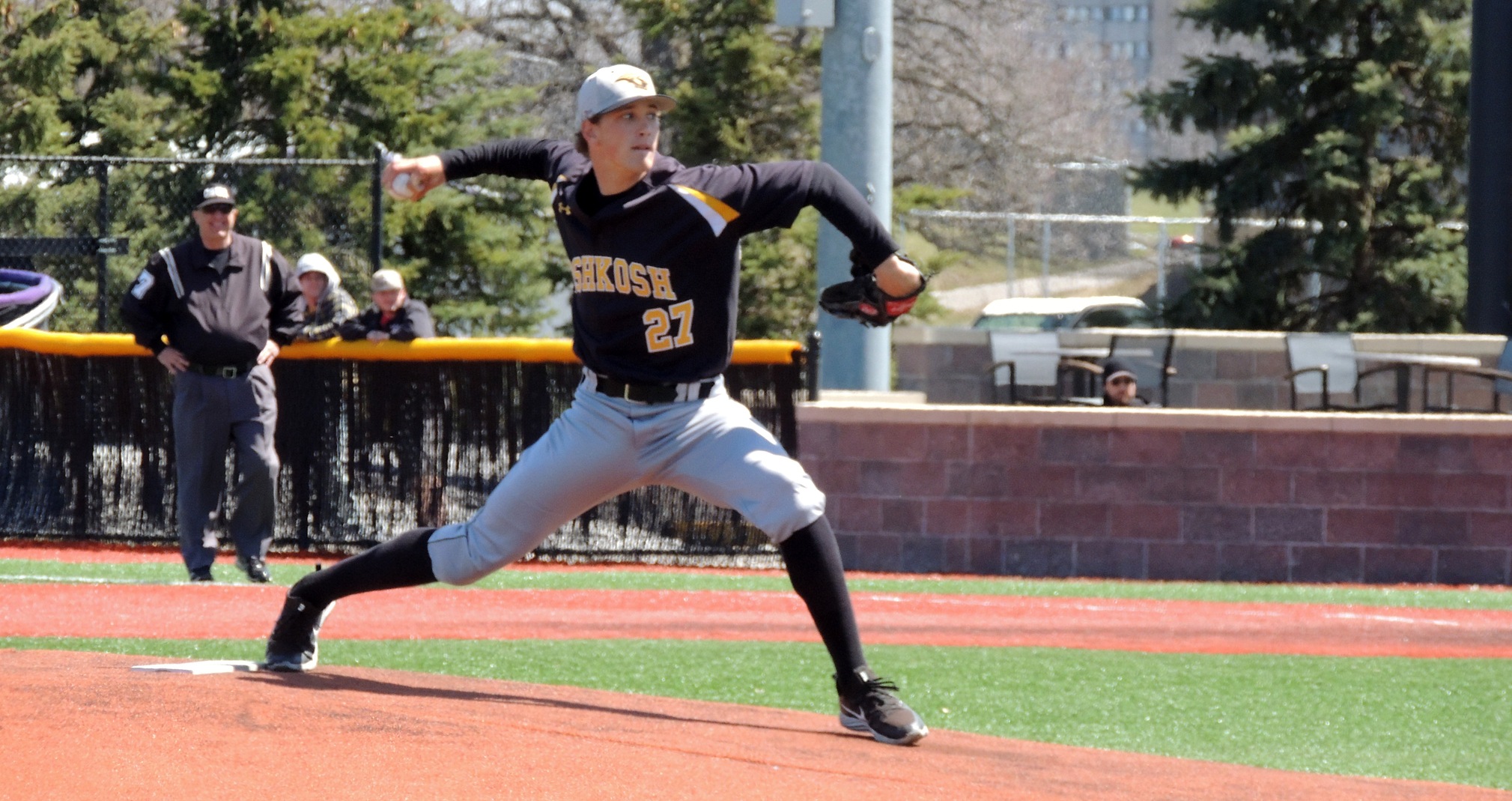 Colan Treml improved his record to 7-0 on the season by limiting UW-Whitewater to a double in the fourth inning and a pair of doubles in the eighth.