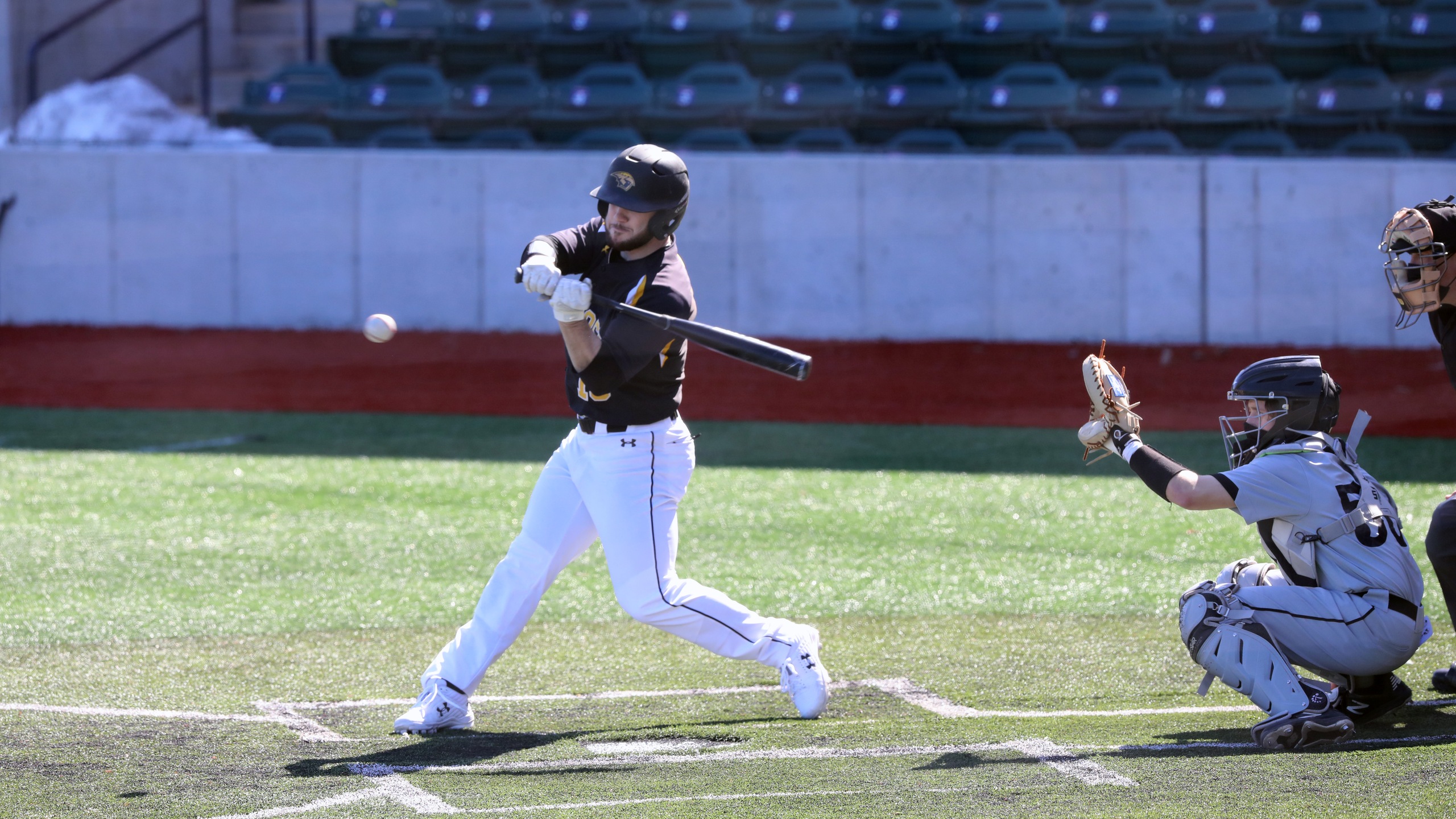 Eric Modaff's four hits against the Pointers included a double and a home run.