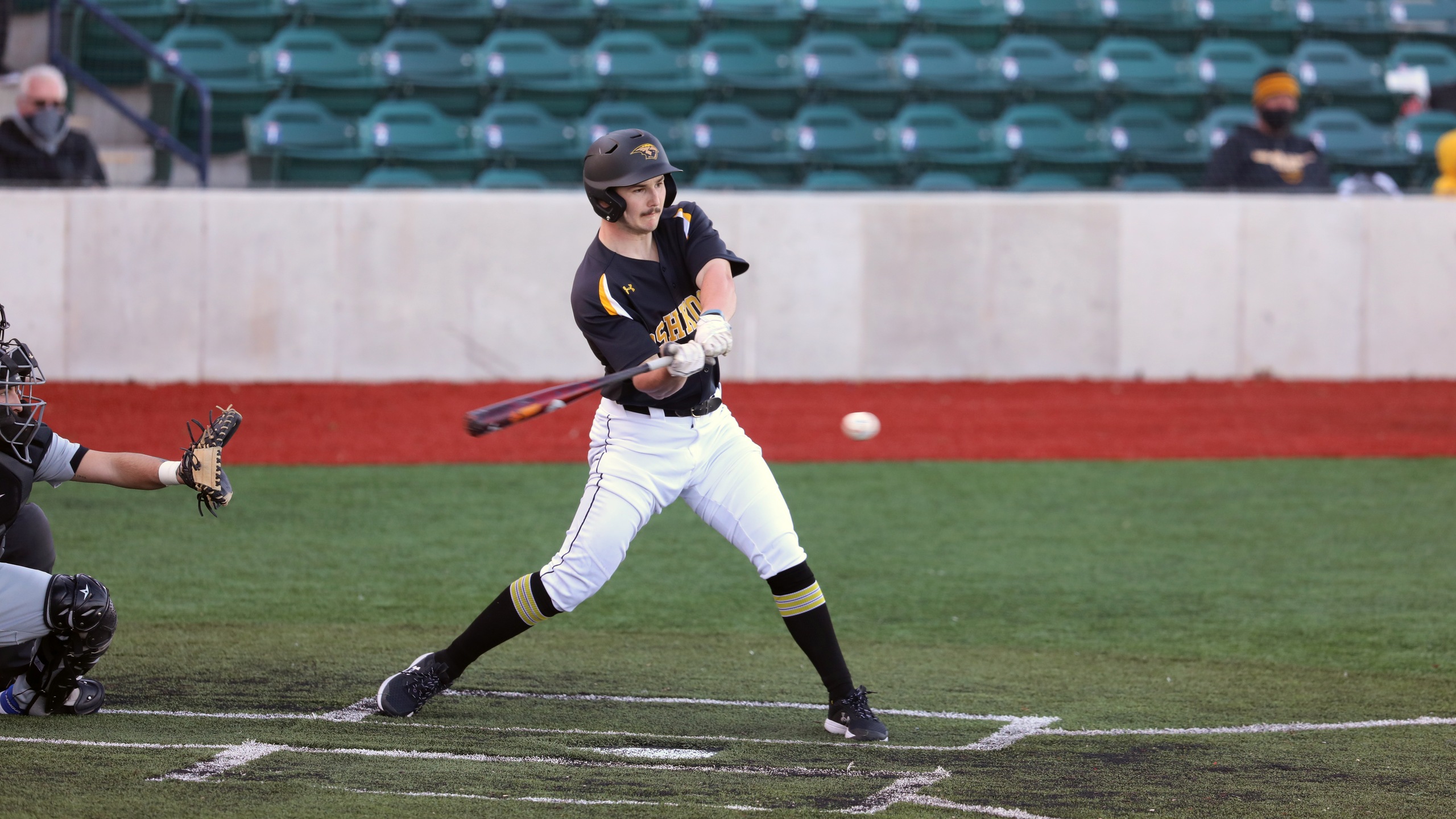 Jarrett Scheelk was the winning pitcher in the second game and went 5-for-7 at the plate with five runs batted in during UW-Oshkosh's doubleheader against the Lions.