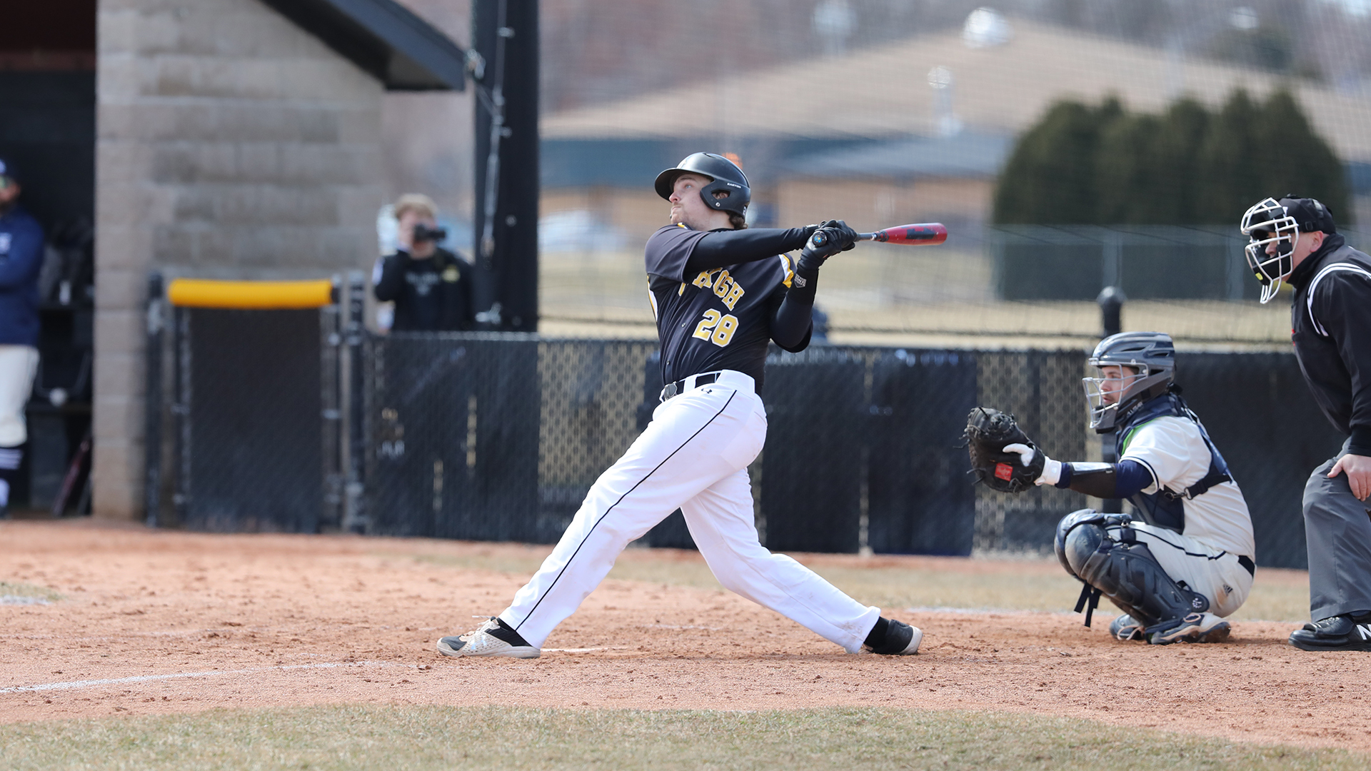 Jake Andersen hit a grand slam and finished UW-Oshkosh's 11-2 win over UW-Stout with a career-high five runs batted in.