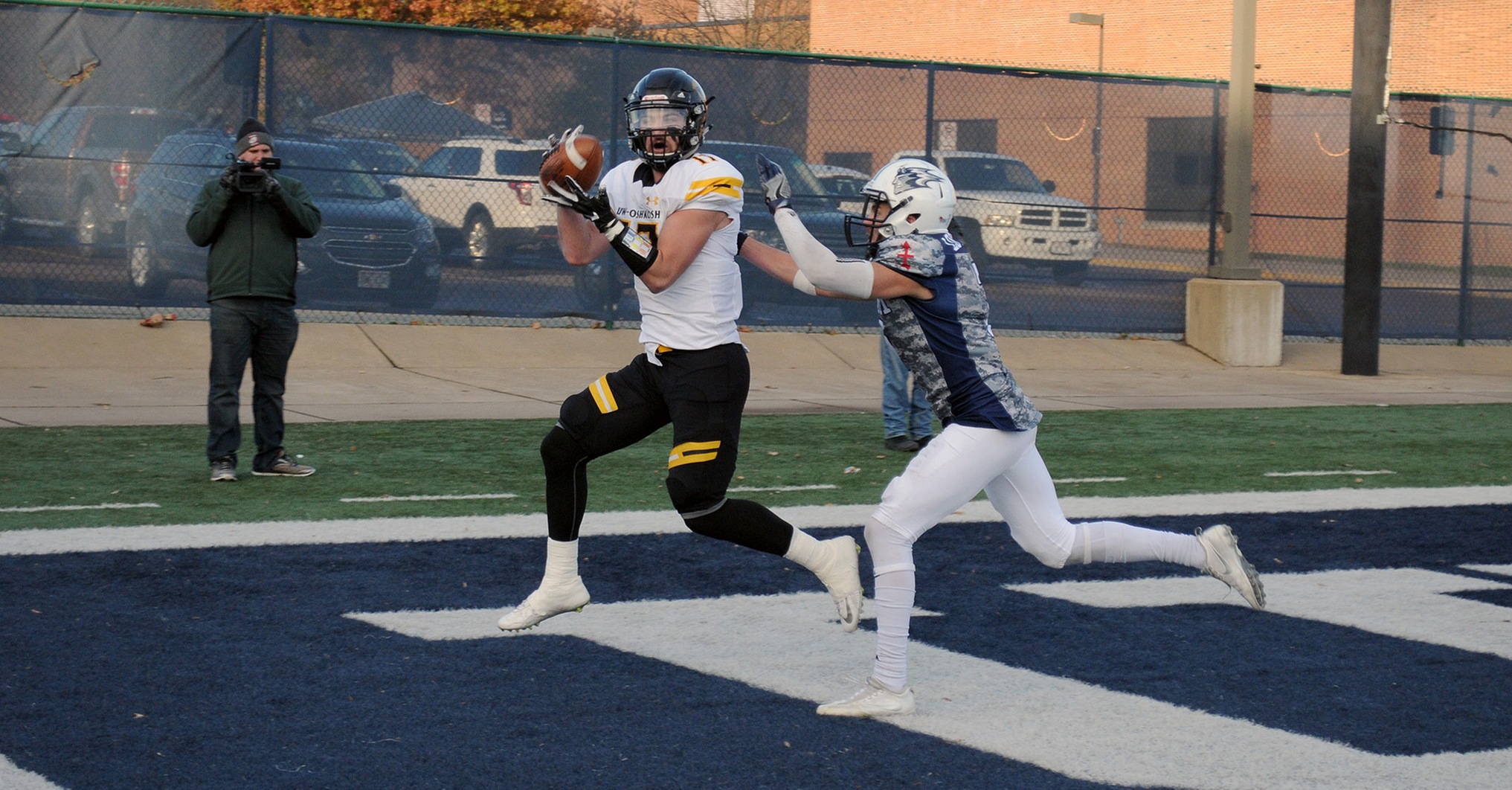 Jacob Grant's second career touchdown reception gave the Titans a 21-0 lead over UW-Stout.