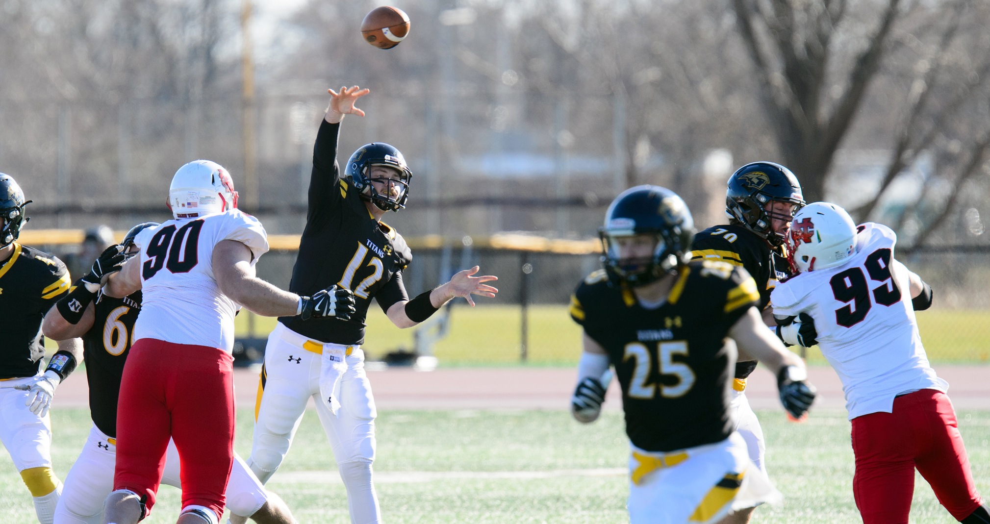 Brett Kasper surpassed a pair of UW-Oshkosh career records against the Cardinals with 9,238 passing yards and 85 touchdown passes.