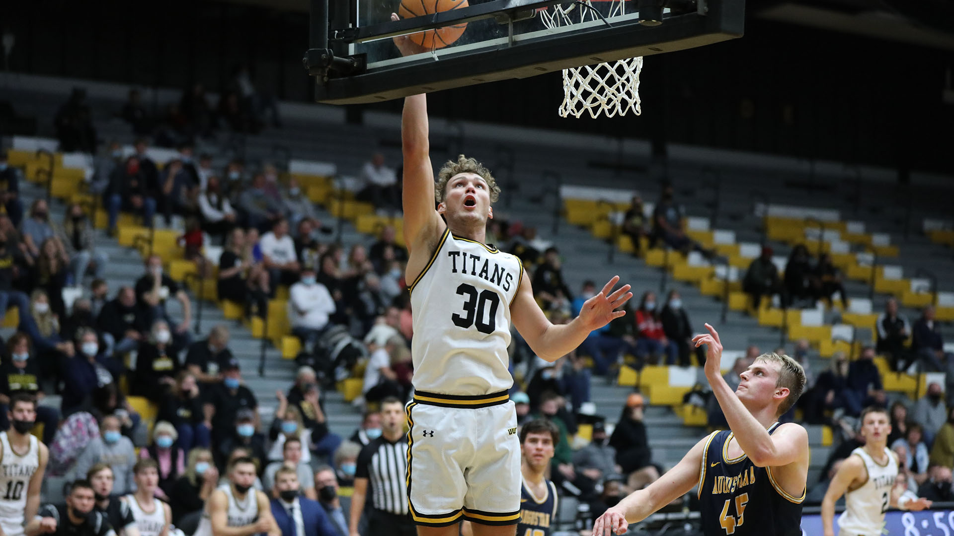 Levi Borchert notched his ninth career double-double with 13 points and 15 rebounds to go along with a game best six assists against the Falcons.