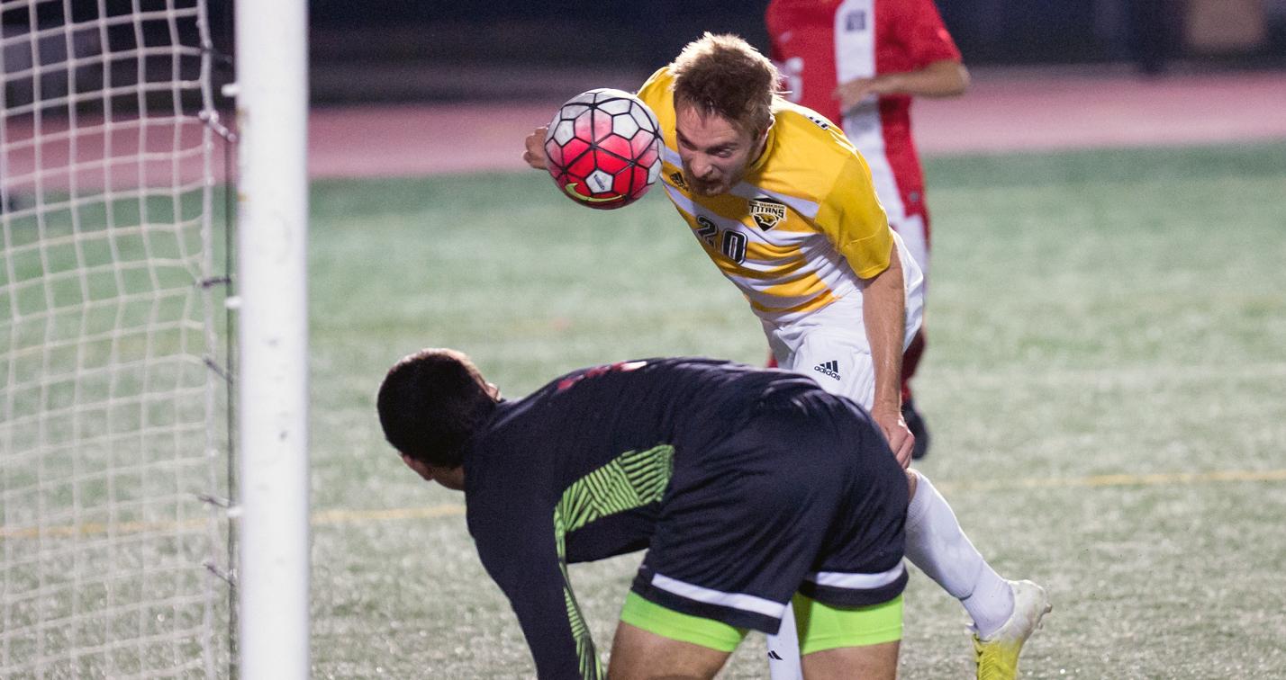 Michael Dugan's second-half header was saved by the Raiders.