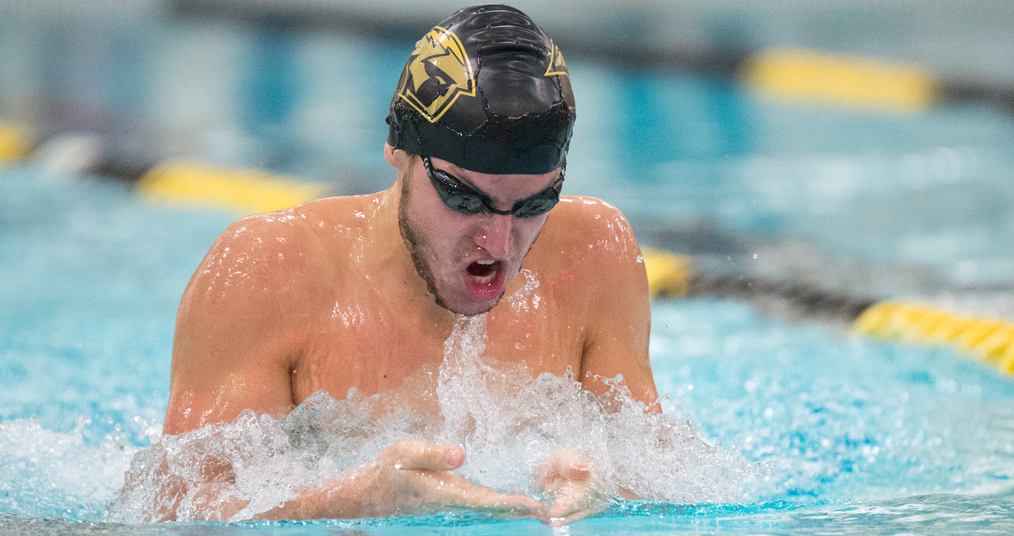 Jacob Casper finished second in the 100-yard breaststroke with a time of 1:04.81.