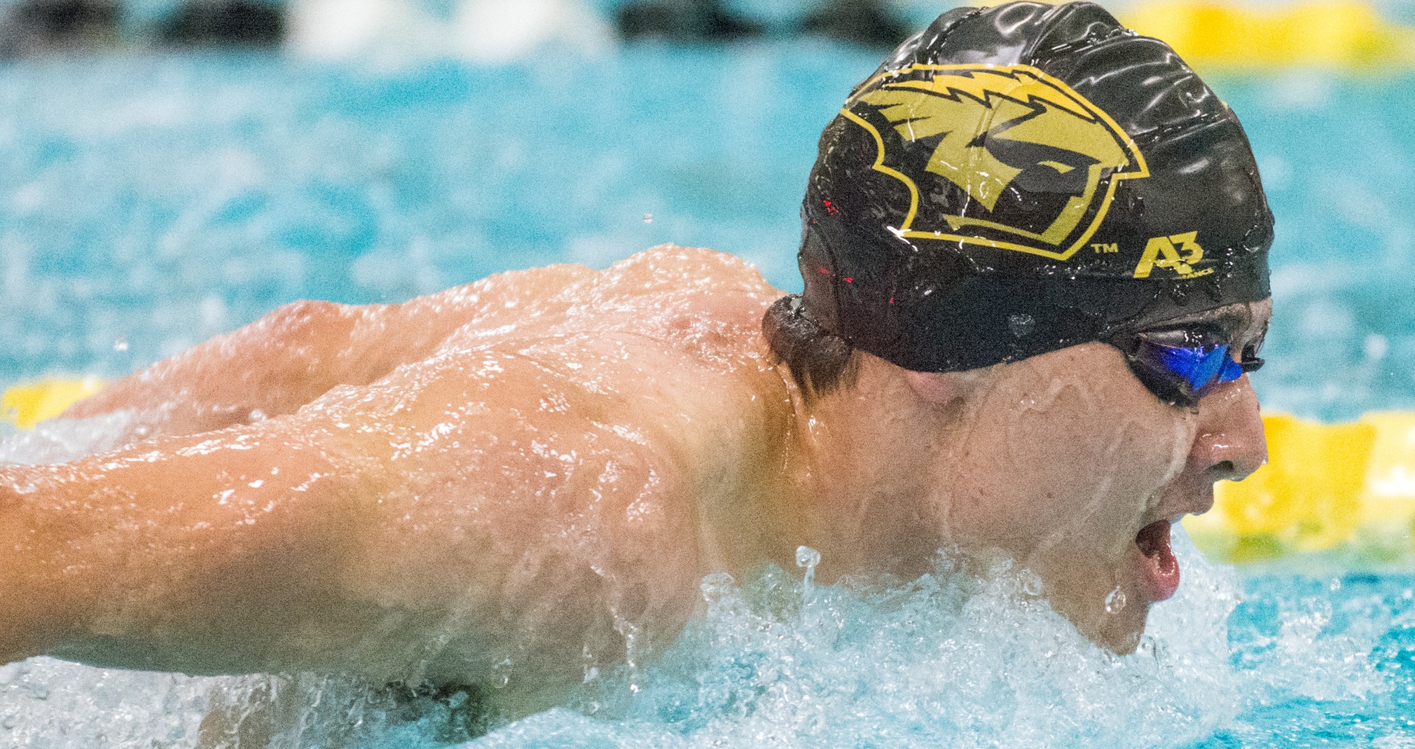 Bryan Solomon won the 100-yard butterfly while finishing second in the 200-yard freestyle against the Pioneers.