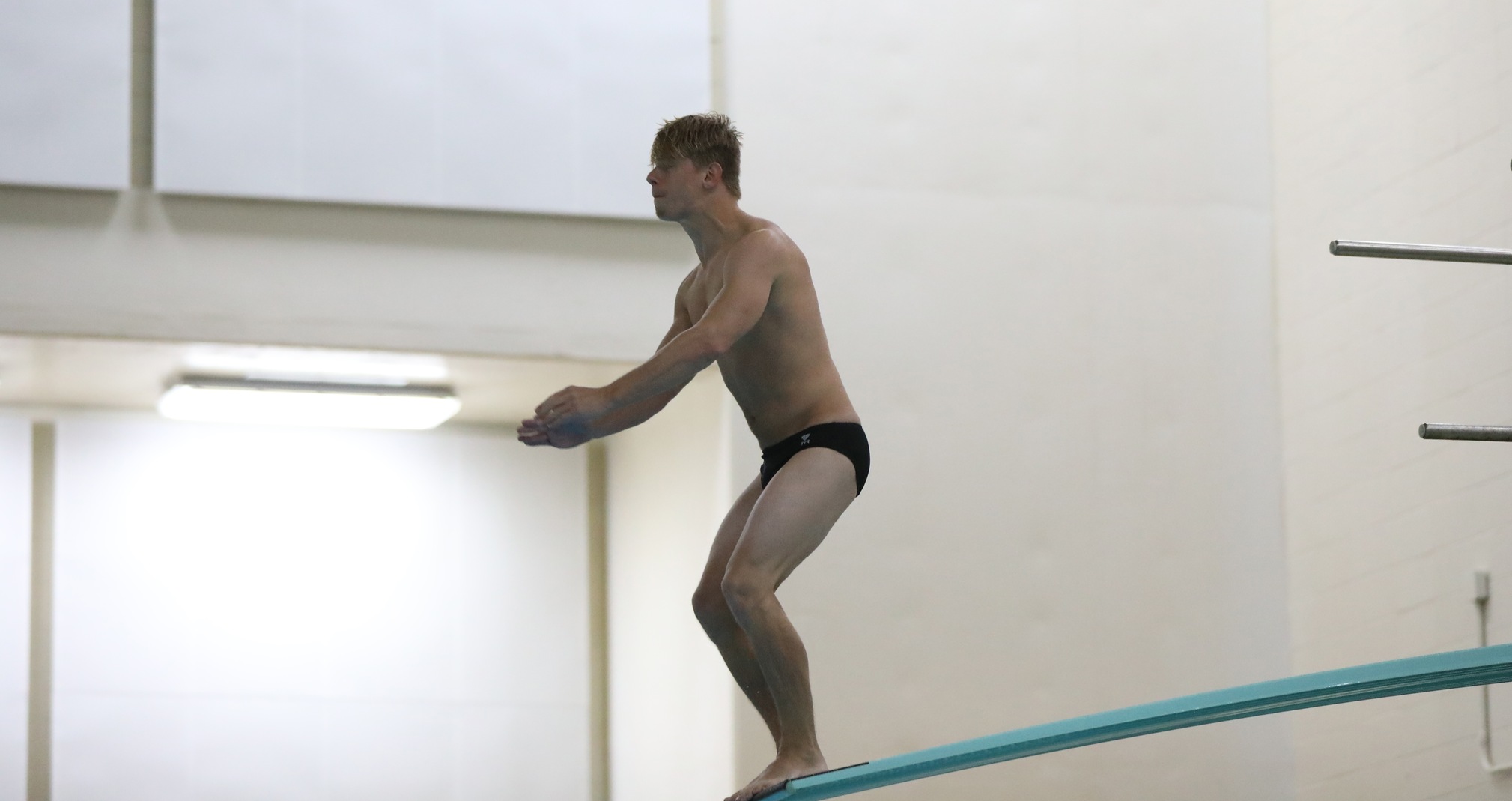 Matt Wilke won both the 1- and 3-meter diving events against UW-La Crosse.