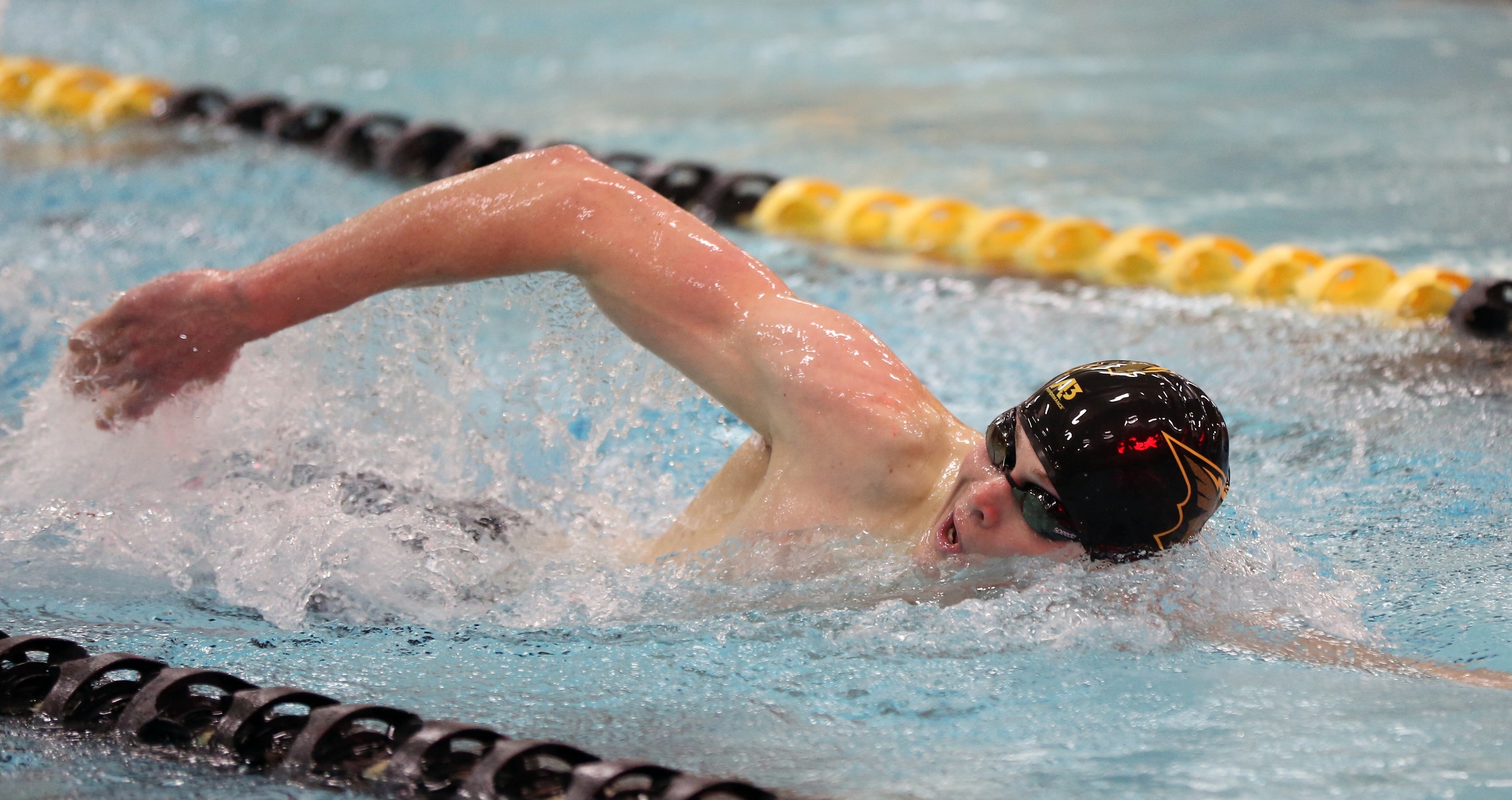 Jarrett Lieder paced UW-Oshkosh against UW-Stevens Point by winning freestyle races at 500 and 1,000 yards. He also swam on a first-place relay.