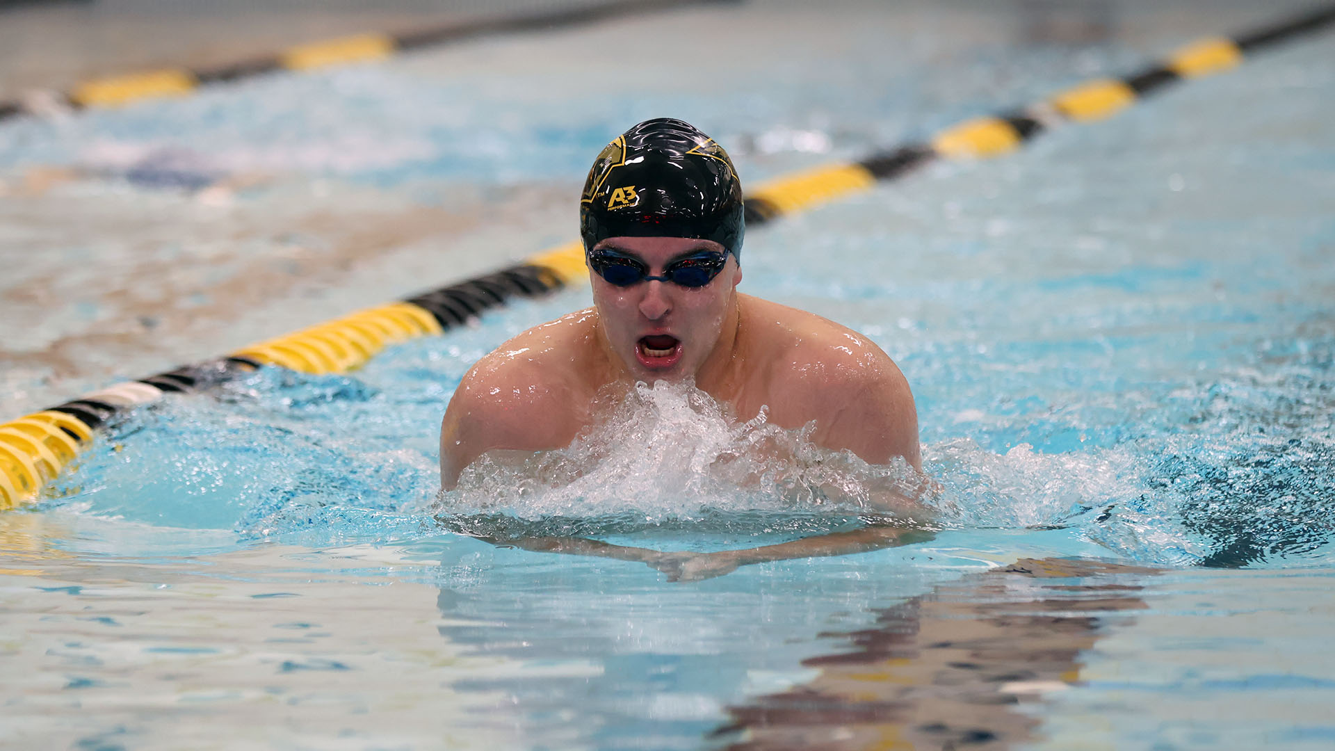 Alex Jernberg swam to victories in the 200-yard breaststroke and 1,000-yard freestyle against the Pioneers.