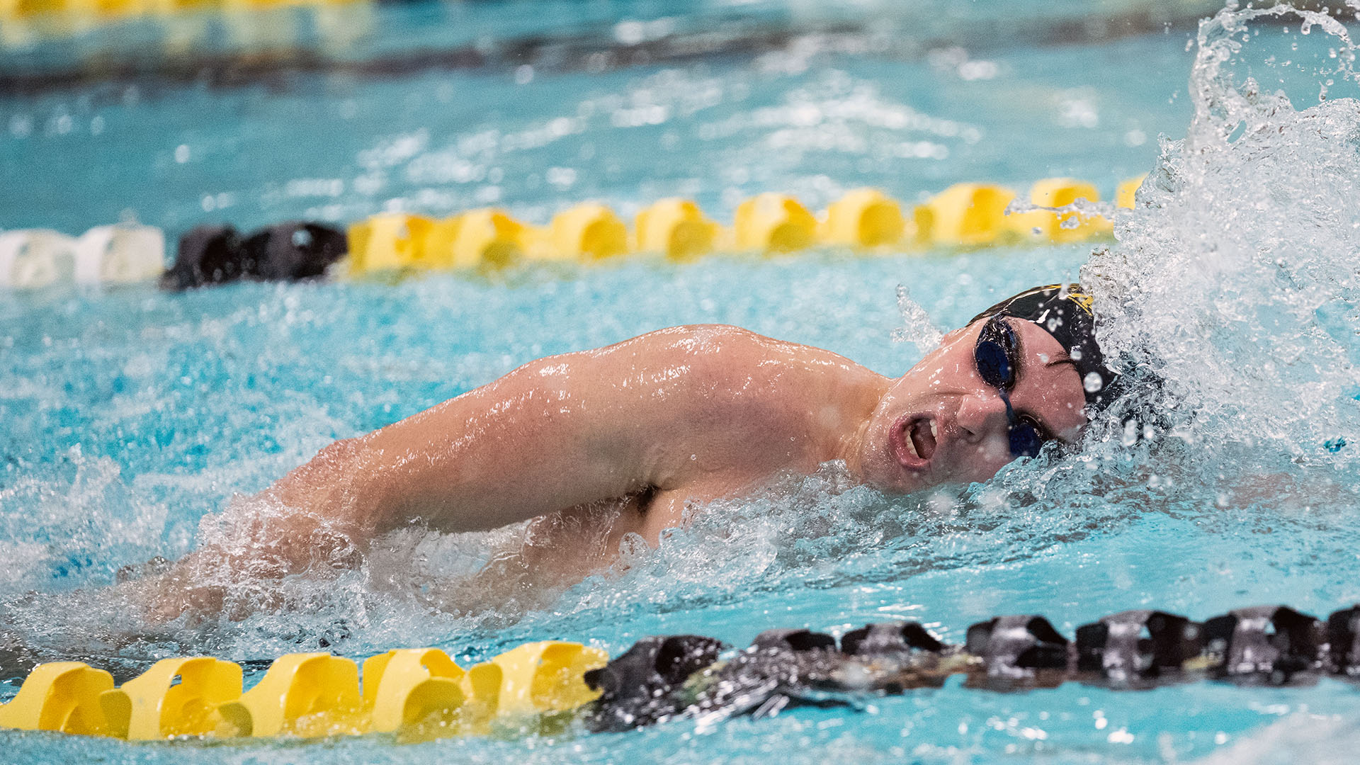 Alex Jernberg finished first in both the 500- and 1,000-yard freestyles against the Green Knights.