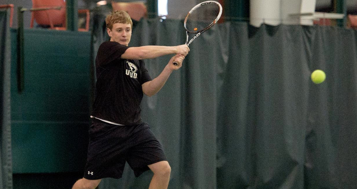 Logan Zastrow lost a competitive 6-2, 6-4 decision to Sam Buffington at No. 5 singles.