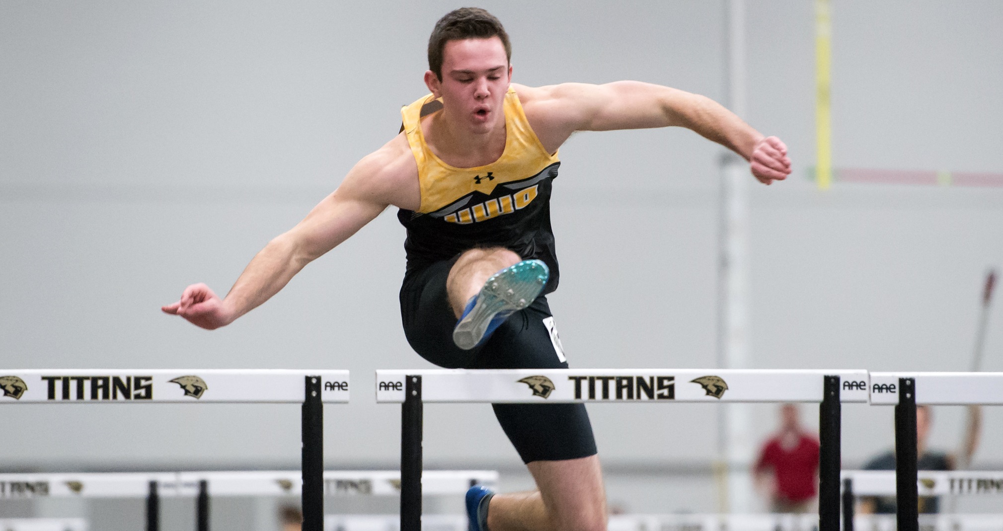 Brandt Beukema finished fourth in the 55-meter hurdles.