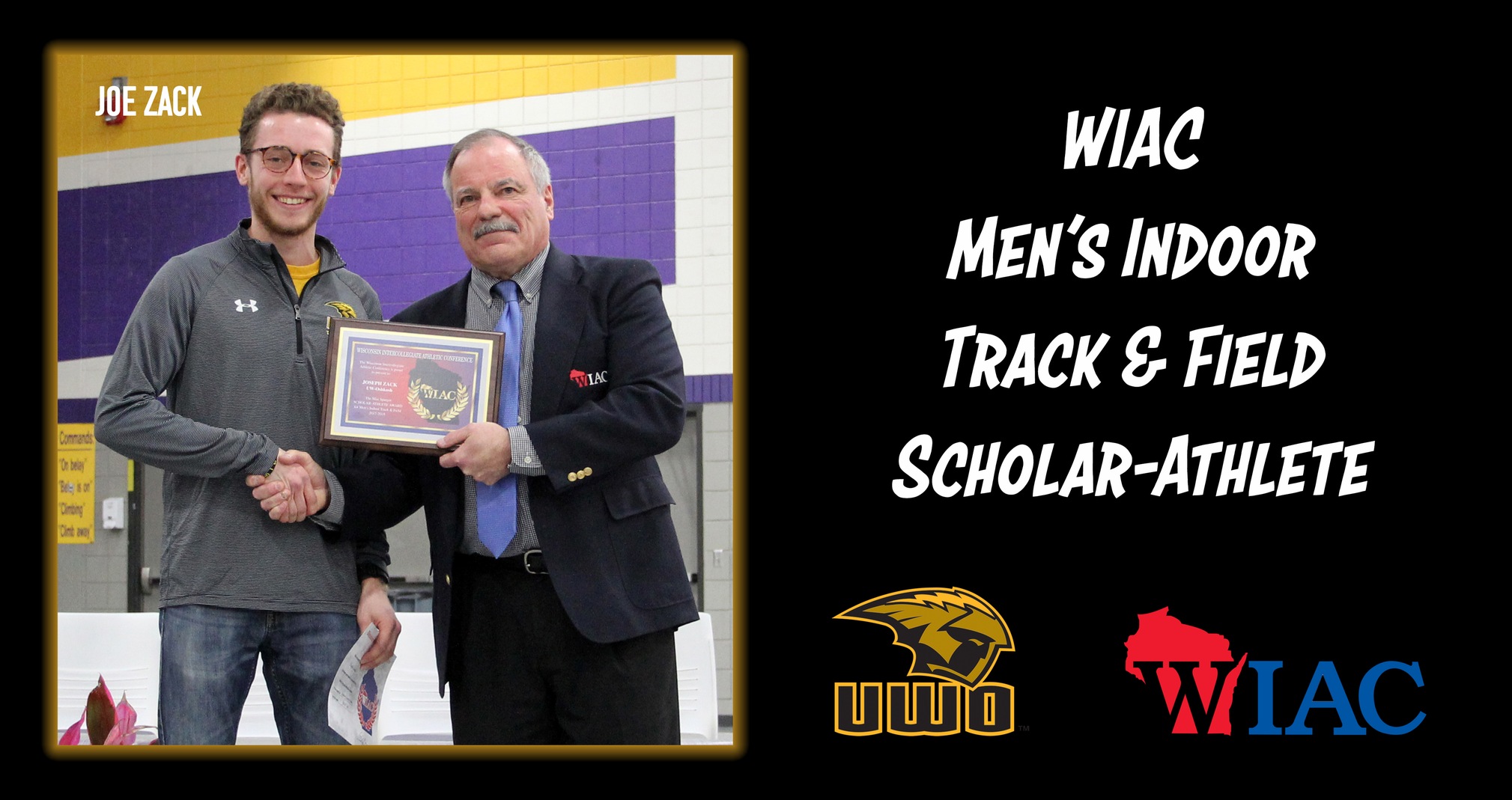 Zack Named WIAC Men's Indoor Track & Field Scholar-Athlete Award Winner