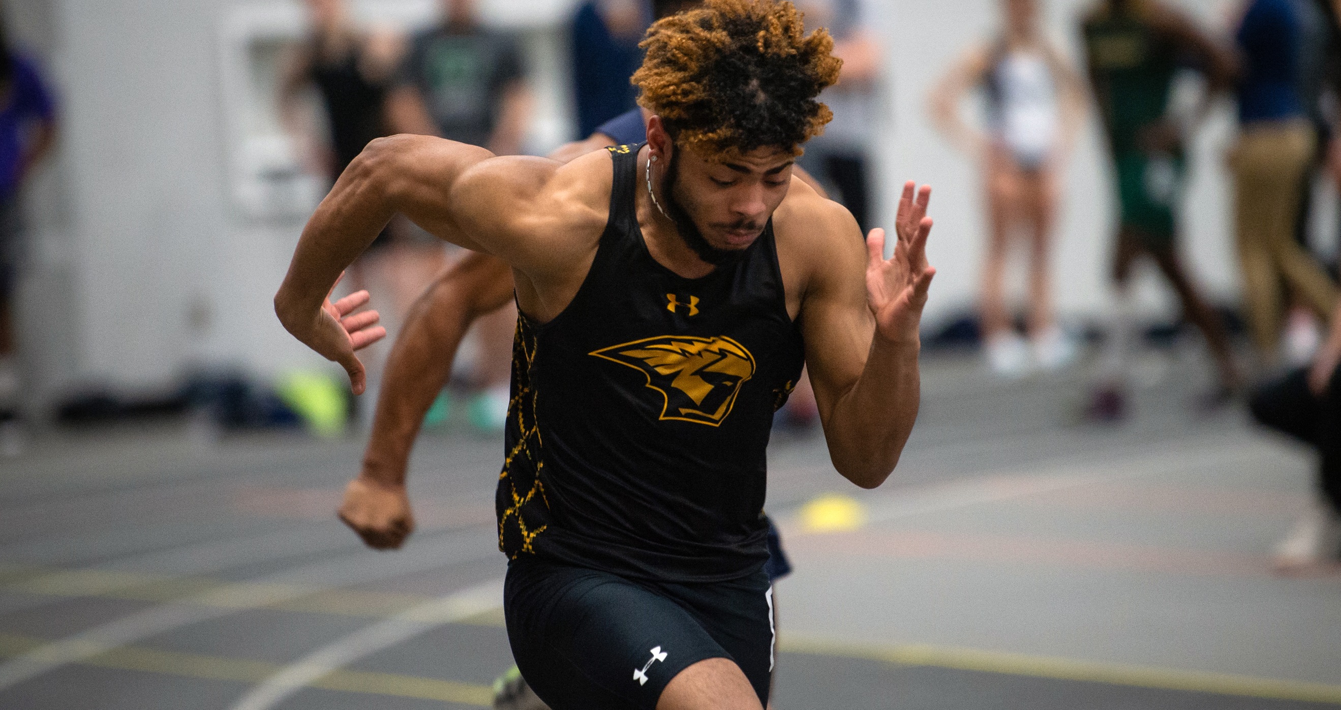 Jaylen Grant, who holds the UW-Oshkosh 60-meter dash record at 6.81 seconds, placed first in the 60- and third in the 200-meter dashes against the Warhawks.