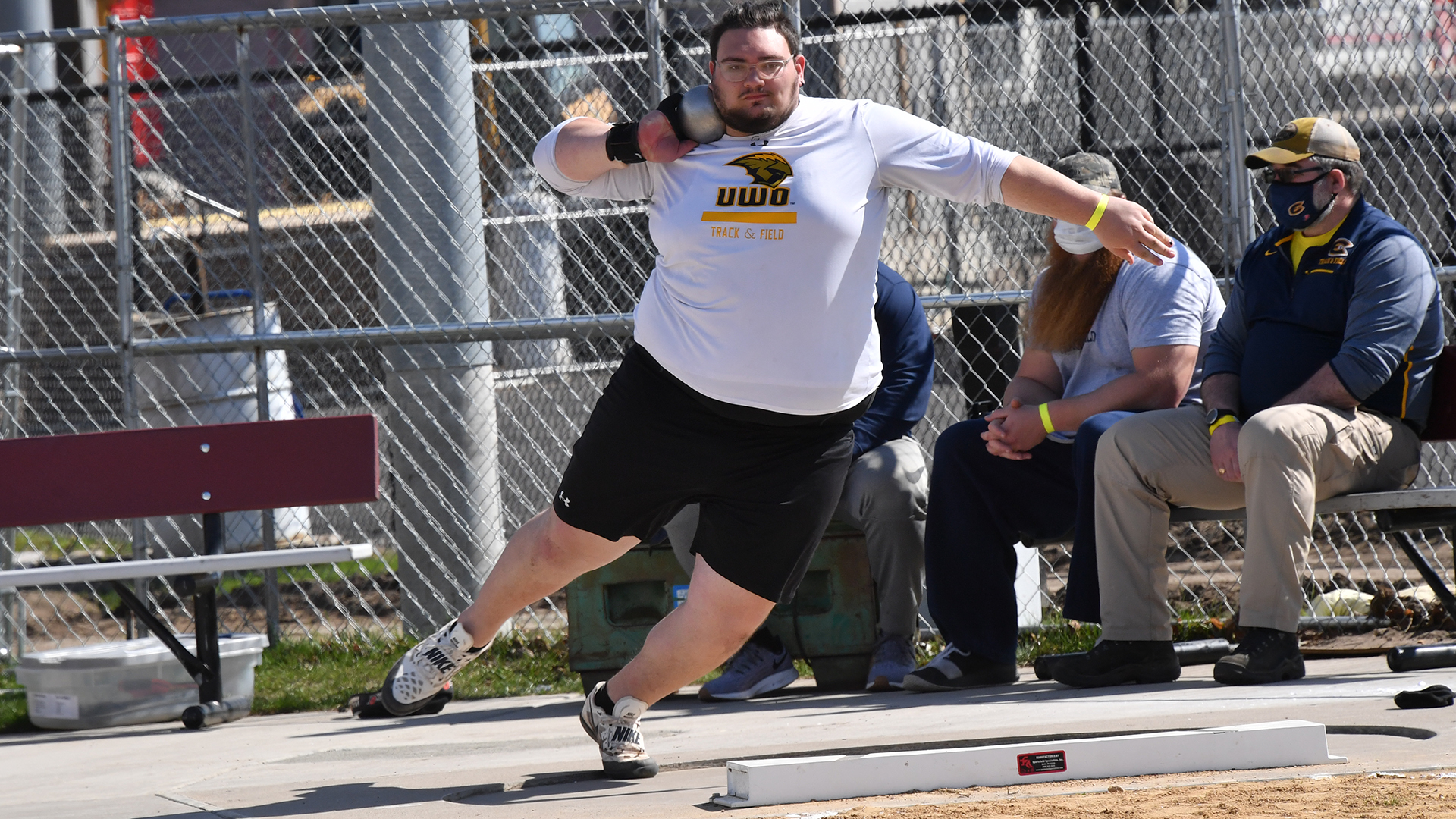 Jackson Sheckler won the shot put event at the UW-Platteville Pioneer Opener with a distance of 51-10 1/2.