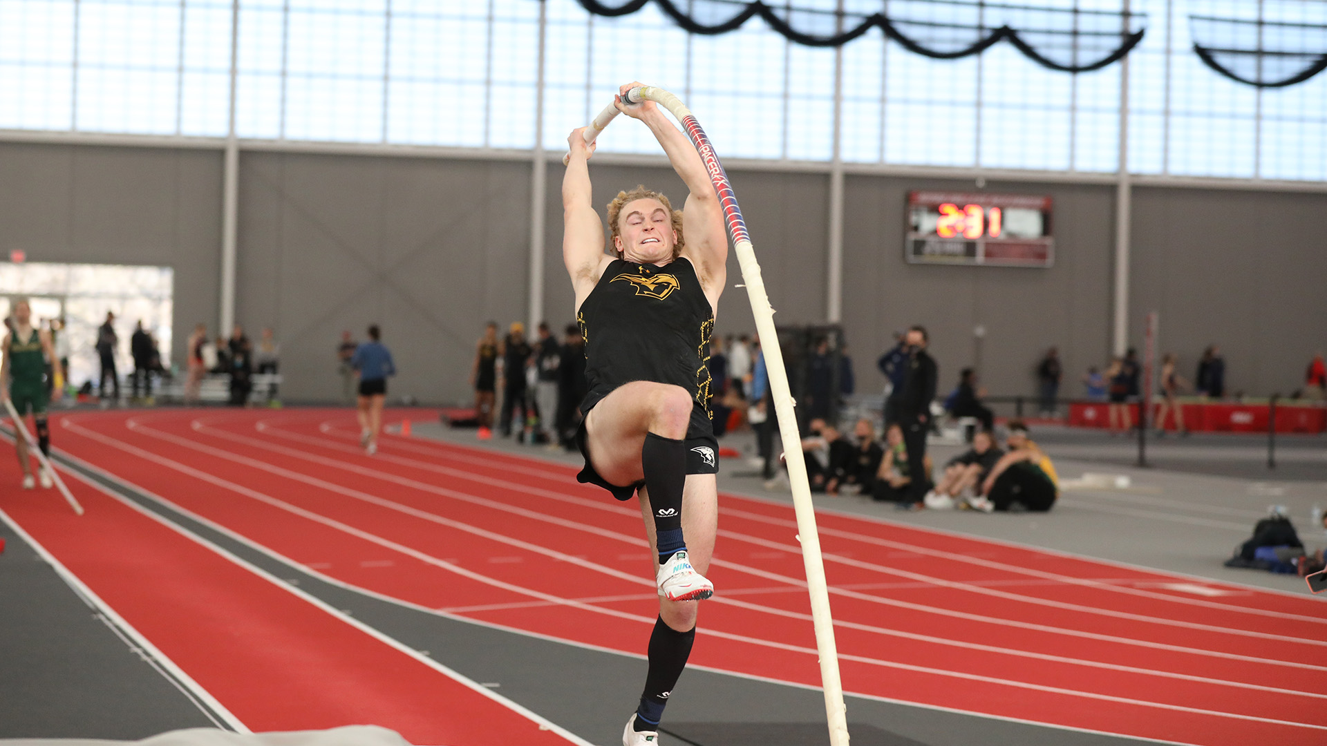 Eli Tranel won the pole vault with a height of 15-11 that ranks fourth nationally.