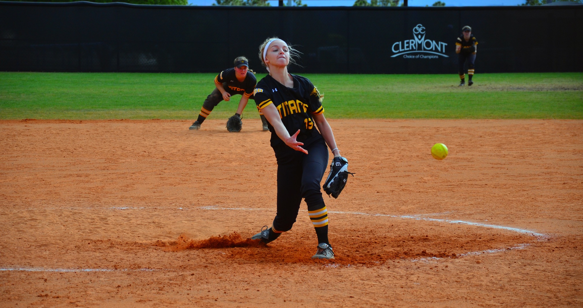Bailey Smaney recorded her first save as a Titan during the Titans' win over Manchester University.