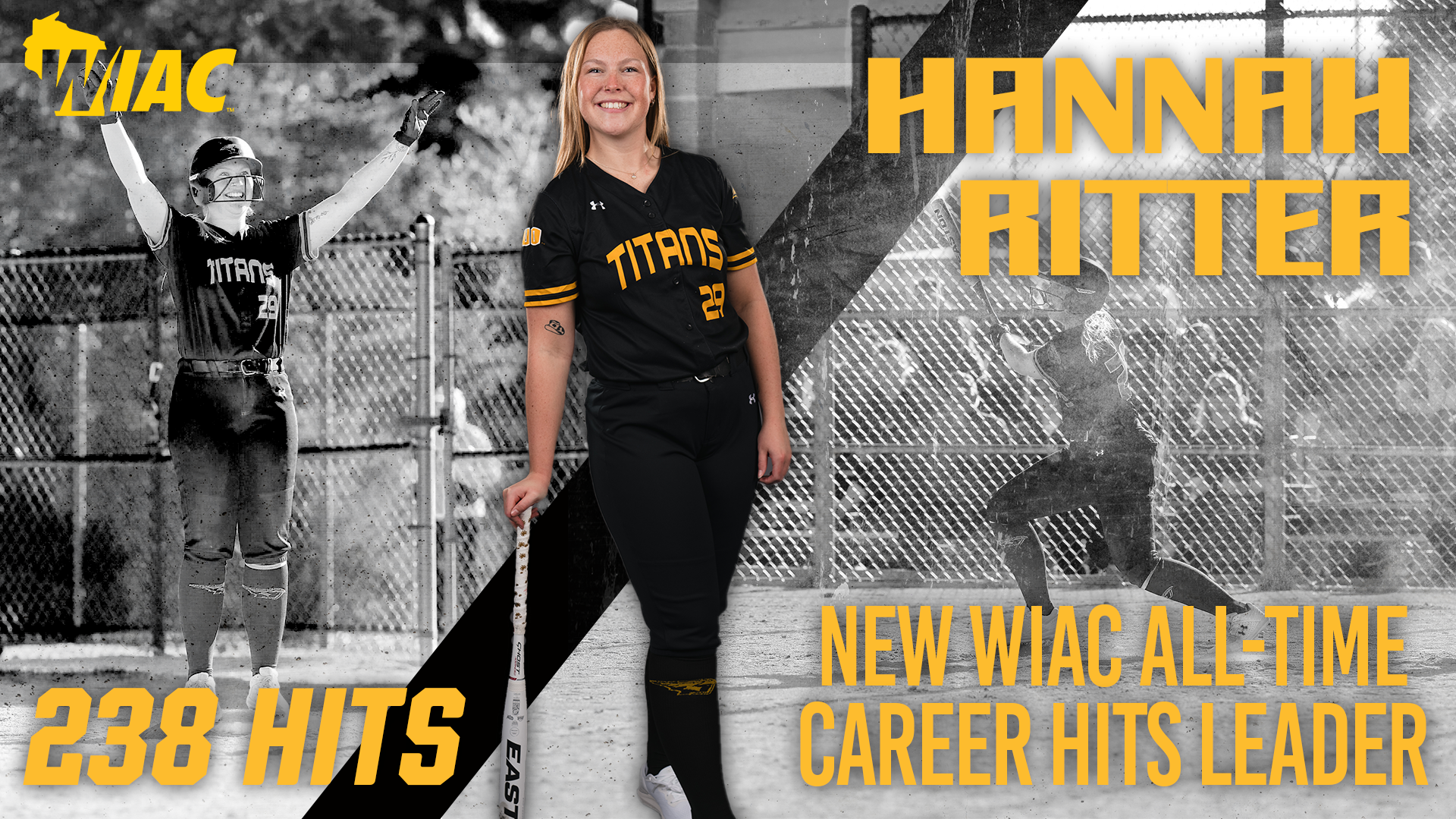 Ritter Becomes WIAC Hits Leader As Titans Sweep Eagles