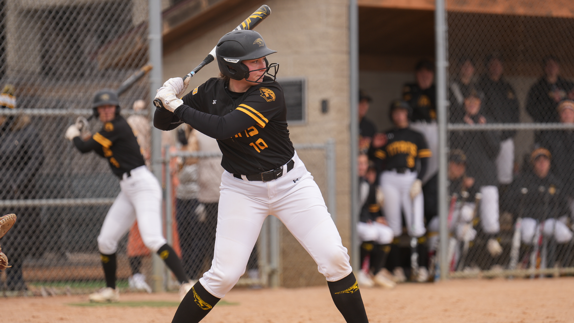 Sophie Wery hit two home runs for five RBIs in the Titans' sweep of the Pioneers on Thursday. Photo Credit: Terri Cole, UW-Oshkosh Sports Information