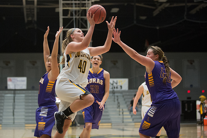 Katelyn Kuehl topped the Titans with 11 points and 8 rebounds.