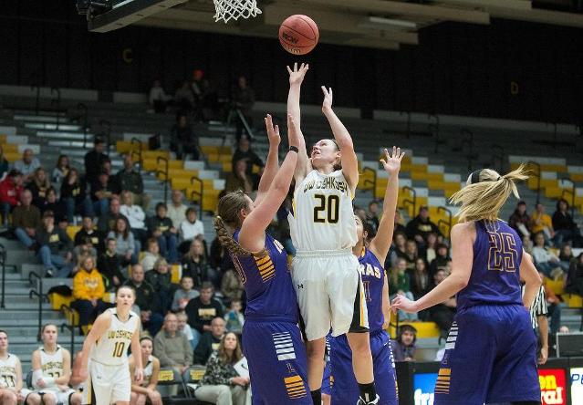 Ashley Neustifter scored 10 points, including a tying three-pointer.
