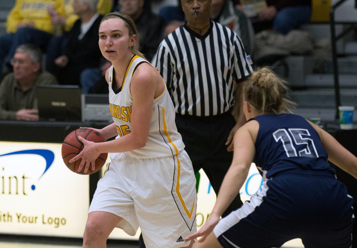 Marissa Selner grabbed seven rebounds and was one of six Titans to score seven or more points against the Eagles.