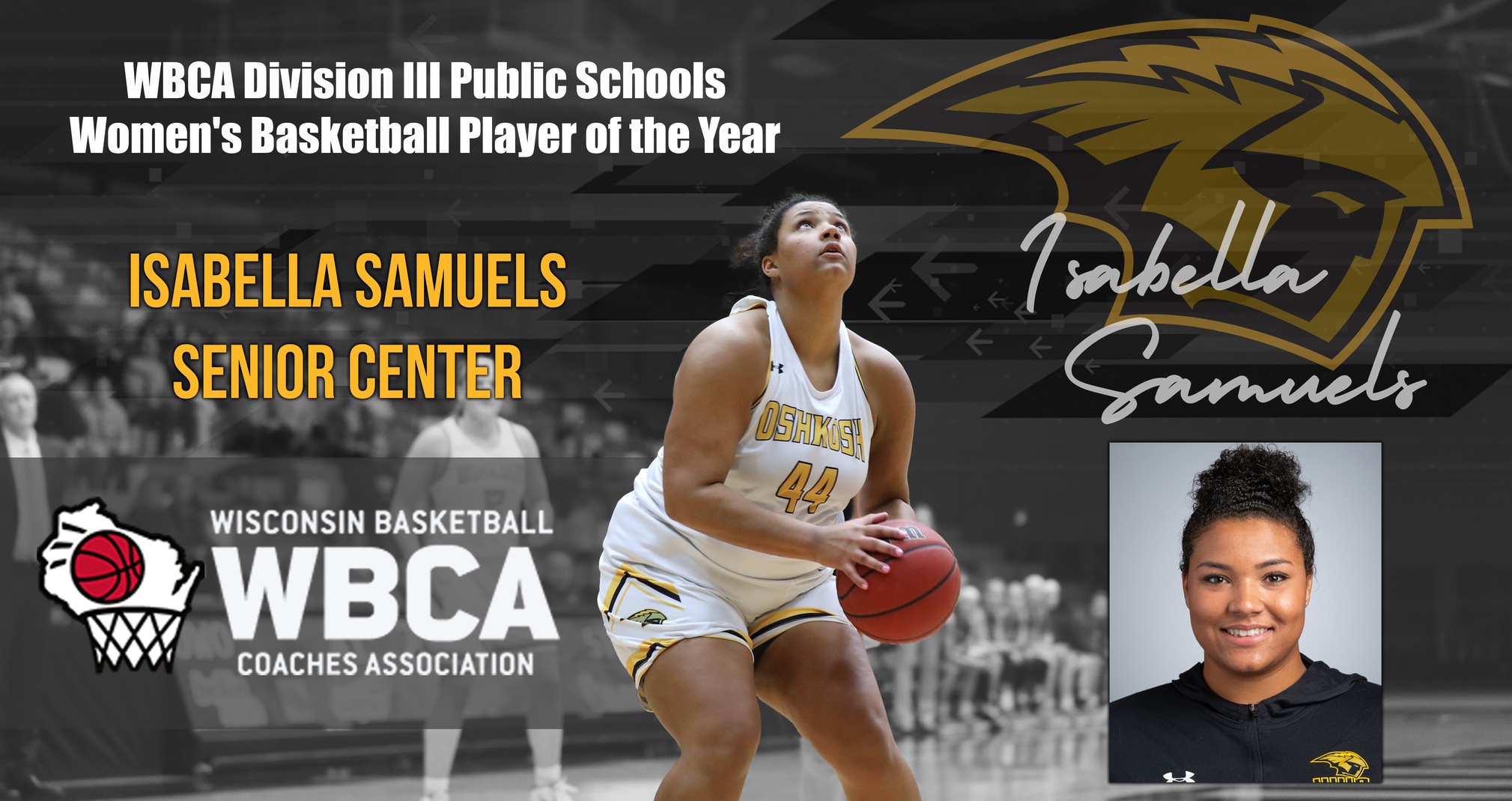 Samuels Chosen As WBCA NCAA Division III Public Schools Women’s Player Of The Year