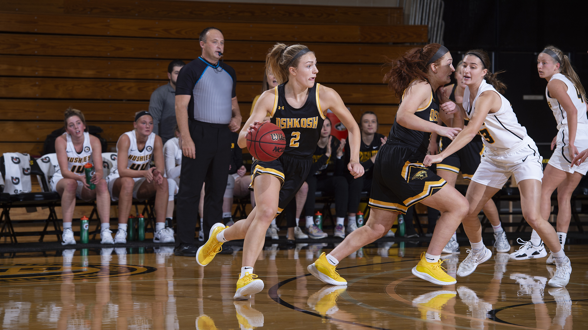 Abby Kaiser had three rebounds and a pair of steals against the Division II Huskies.