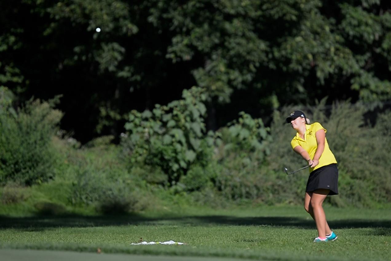 Laura Stair led UW-Oshkosh and all 12 golfers with a nine-over par 82.