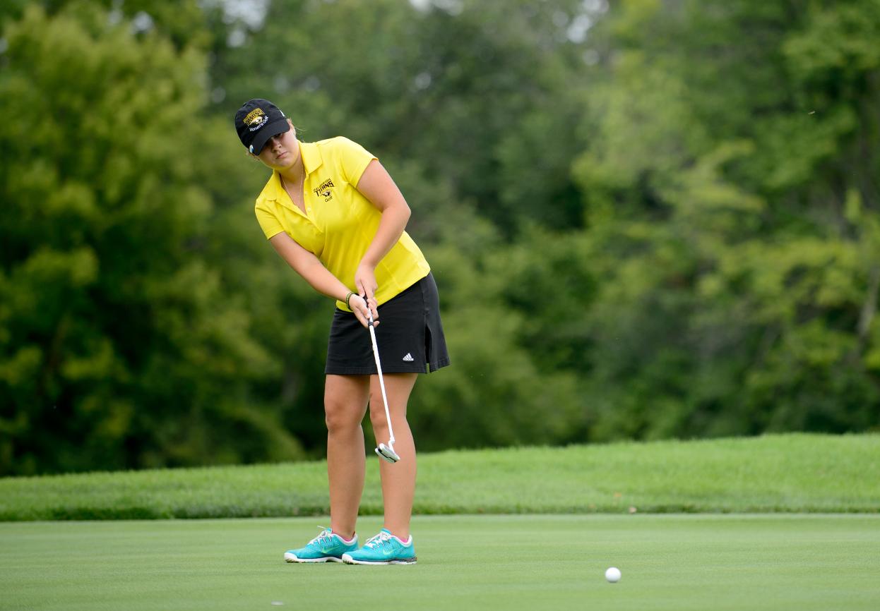 Laura Stair earned a share of first place by totaling a tournament-best 78 strokes during the second round.