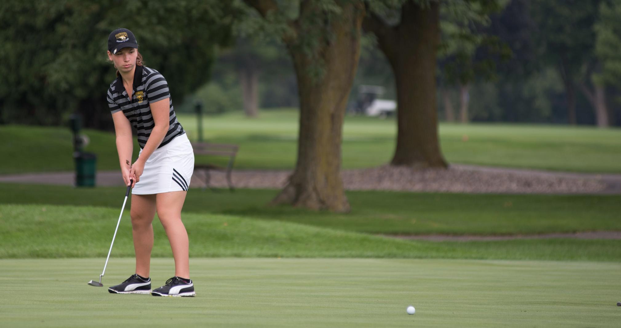 Kayla Priebe finished 14th with 158 strokes, including 78 on the final day of competition.