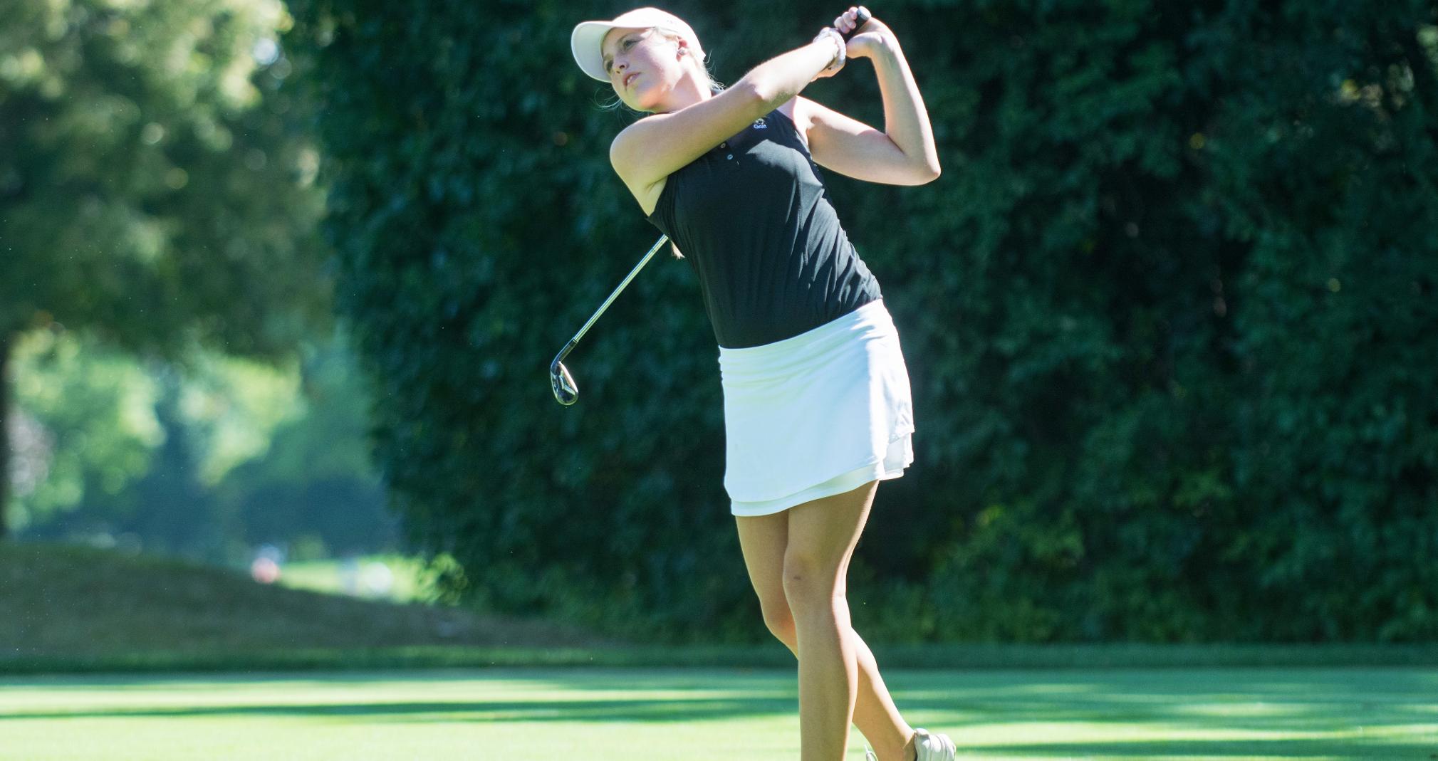 Hanna Rebholz placed 13th among 63 golfers to help the Titans finish second in the team standings.