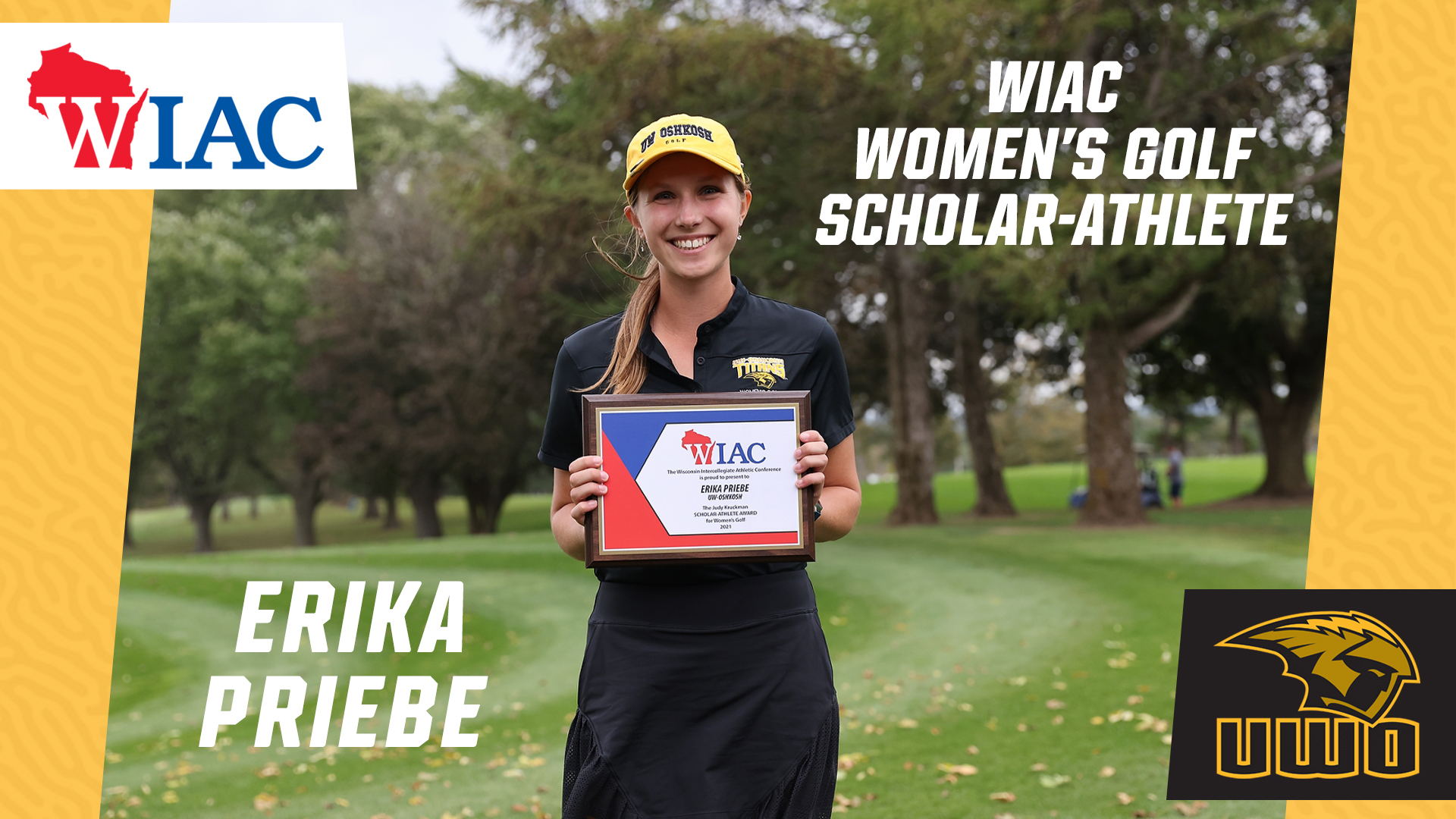 Priebe Receives WIAC Golf Scholar-Athlete Award