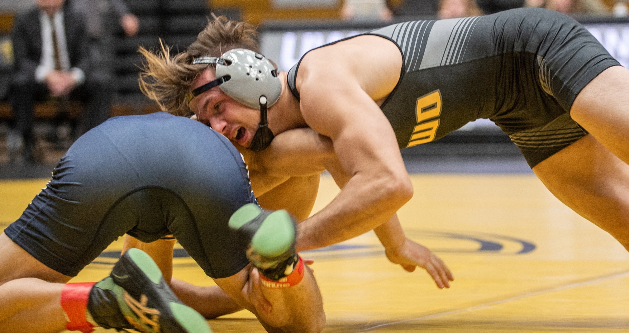 Mark Choinski improved his career record to 80-15 with his two pins in Iowa.