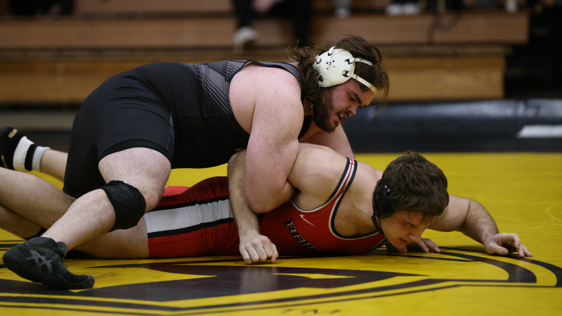 Camden Harms shutout his 285-pound opponent in a 6-0 decision on Saturday afternoon