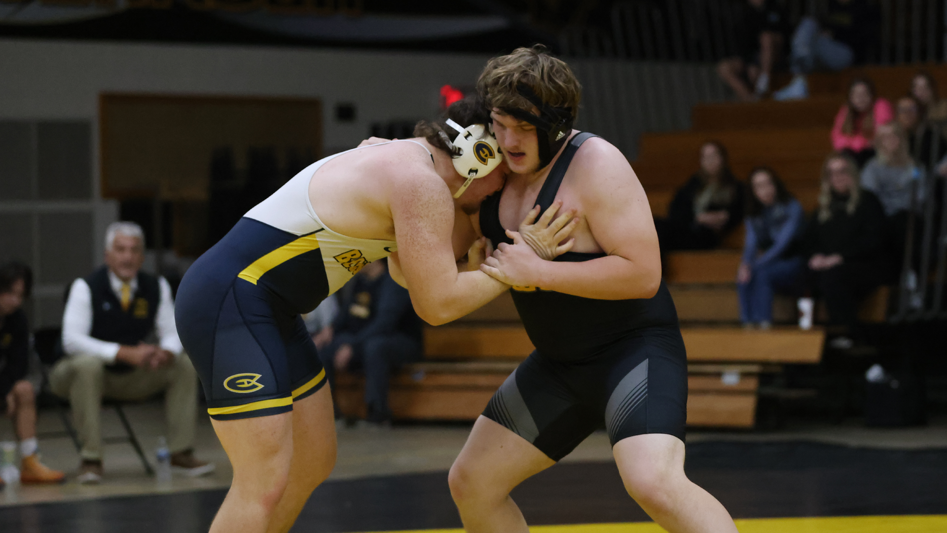 Brodie Driessen earned a pin with a 2:44 fall against his Muskie opponent on Thursday