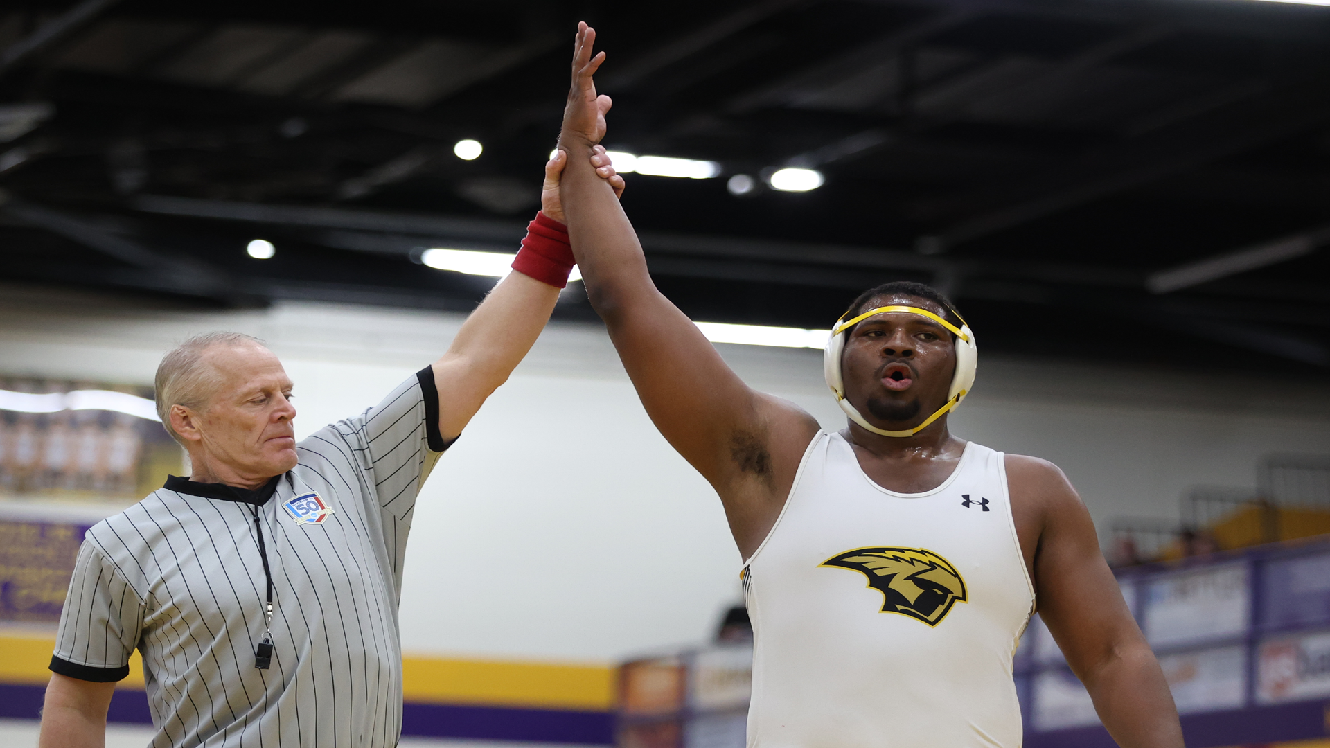 Guyon Cyprian Jr. qualified for the NCAA Division III Championship after placing third in the two-day Upper Midwest Regional. Phot Credit: Olivia Luther, UW-Stevens Point Sports Information