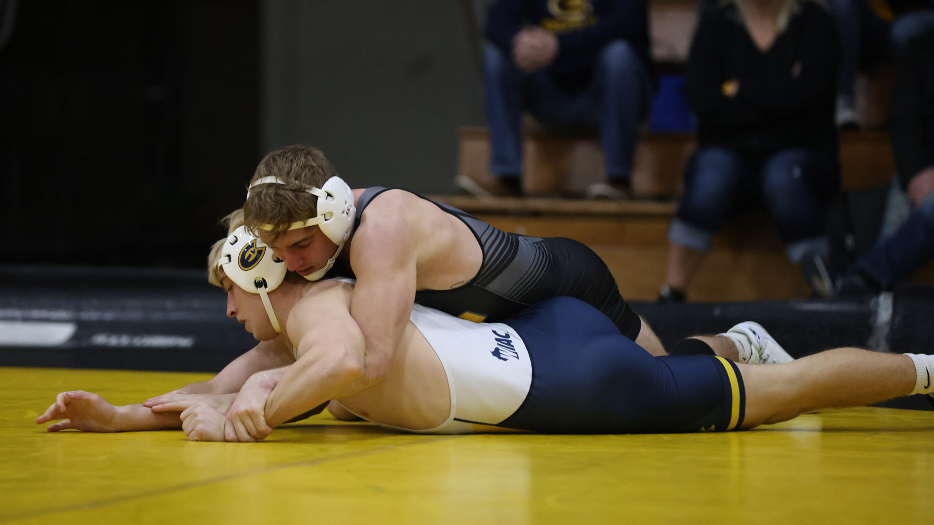 Andrew Schad pinned Jaydon Sheppard in the Titans' 49-6 loss to UW-Eau Claire on Wednesday