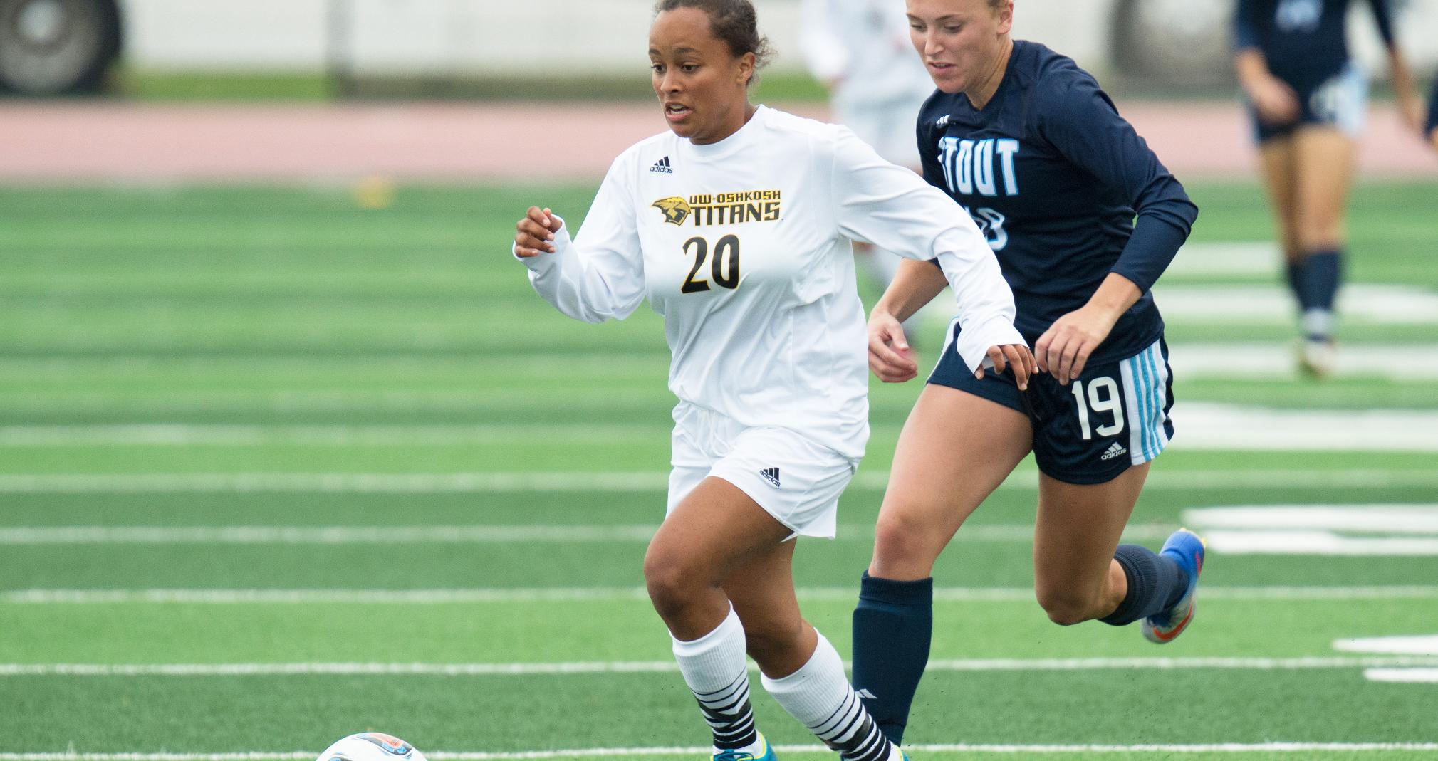 AJ Jackson gave UW-Oshkosh a 1-0 lead during the final minute of the first half.