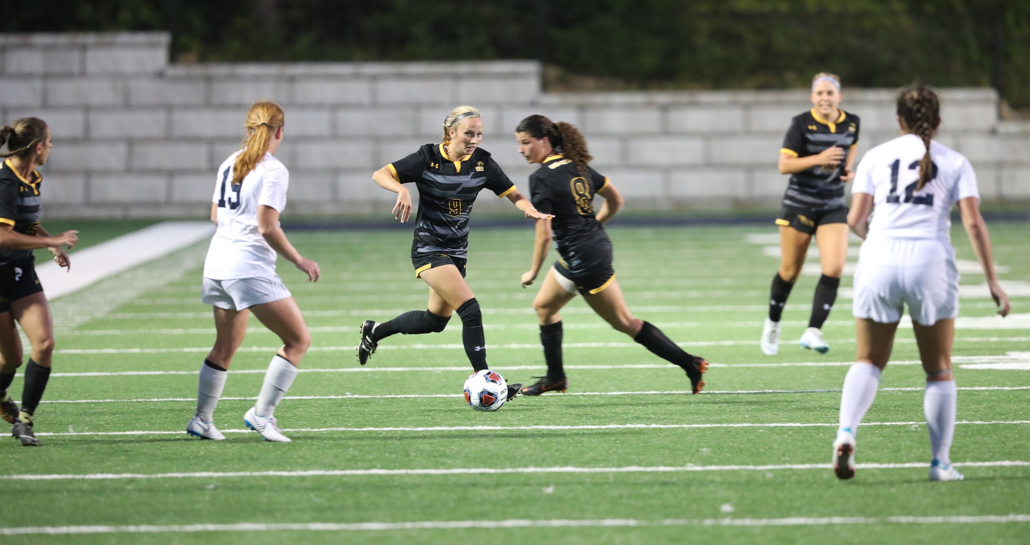 Alexis Brewer scored on one of her three shots to give UW-Oshkosh a 3-0 lead.