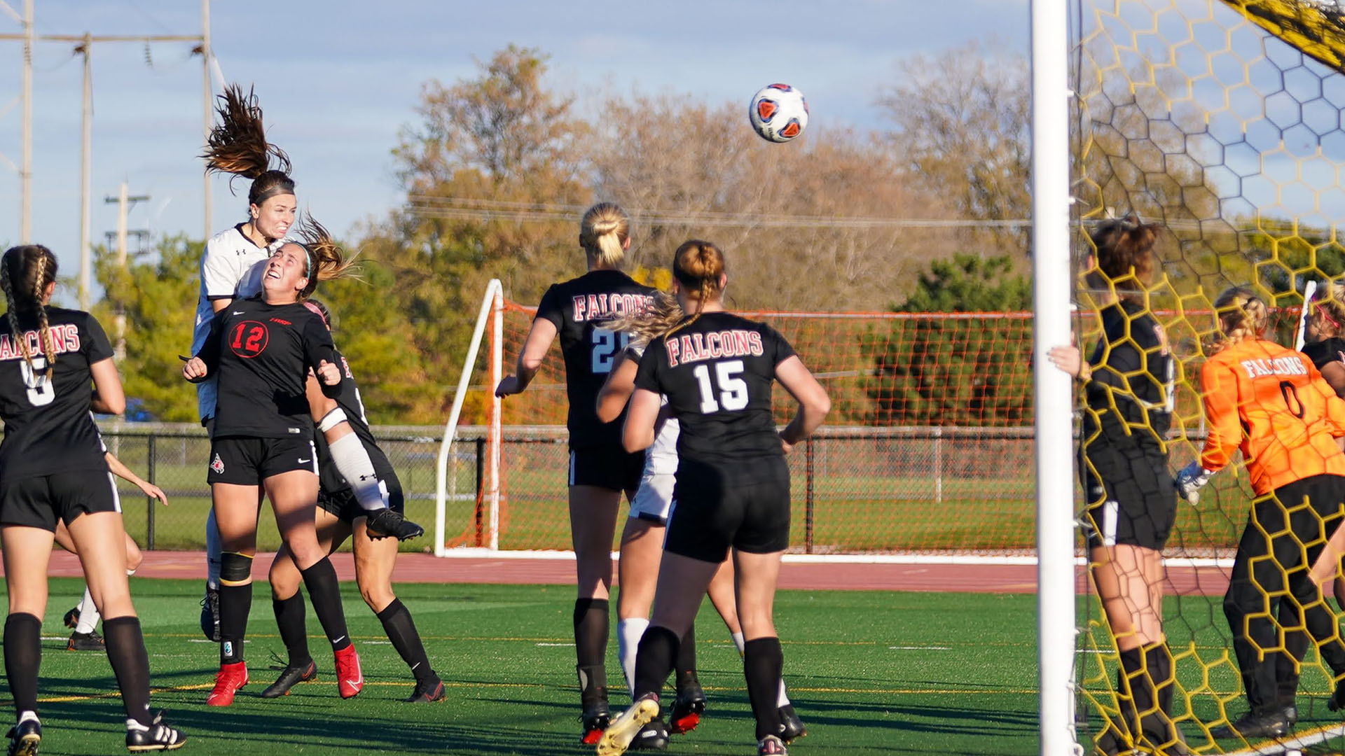 UW-Oshkosh clinched its first outright WIAC championship on Mackenzie Bennett's overtime header from four yards.