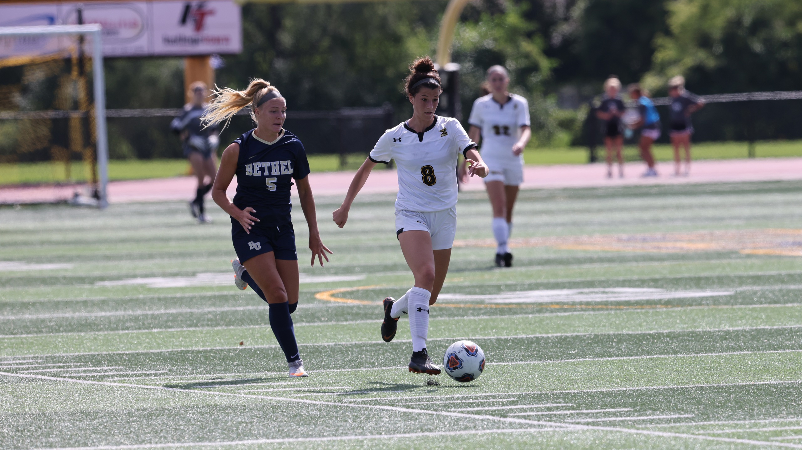 Maddie Hill opened UW-Oshkosh's scoring against the Royals with her goal in the 10th minute of play.