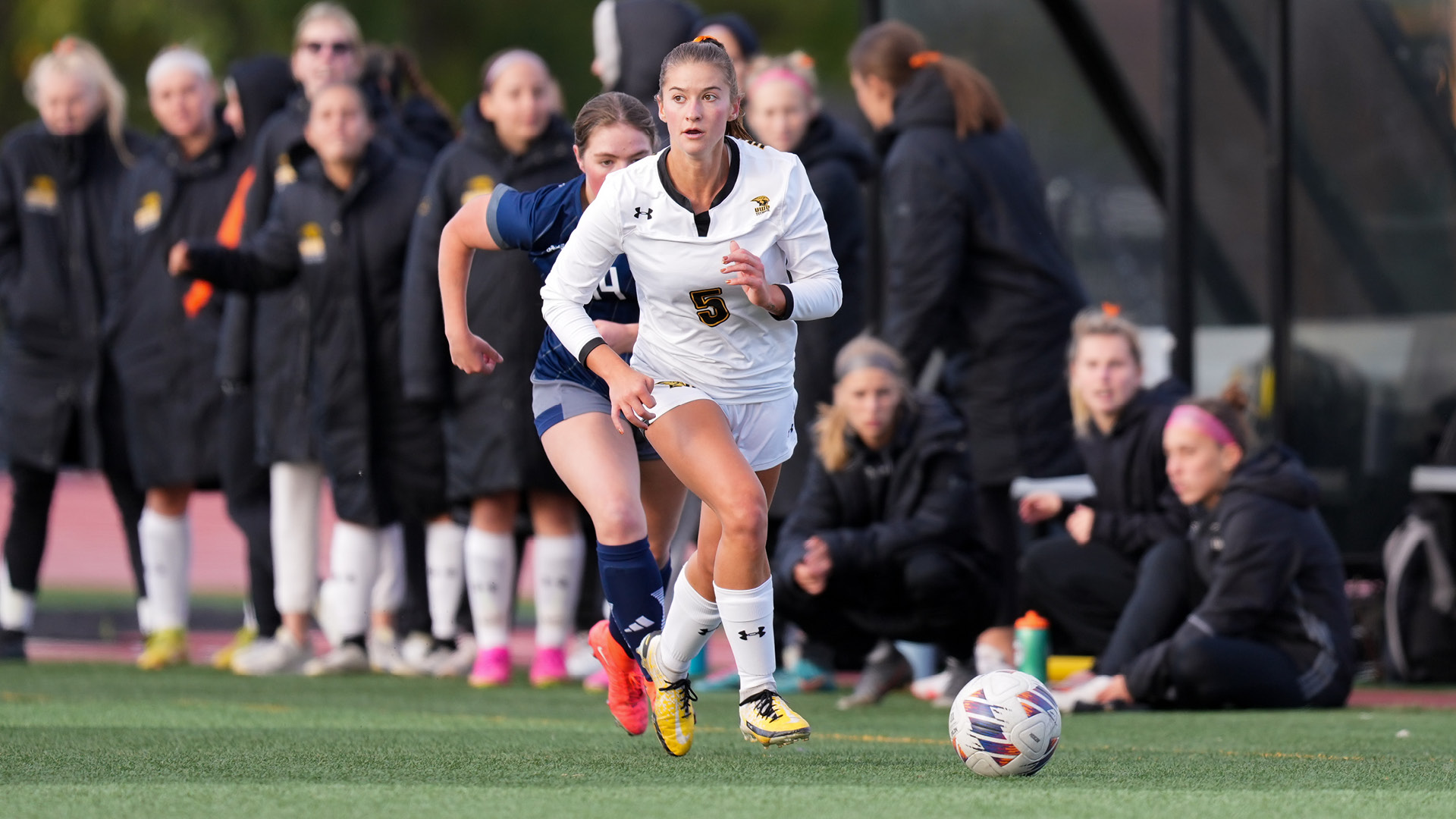 Alayna Clark scored in the 38th minute of the Titans' win over UW-Stout