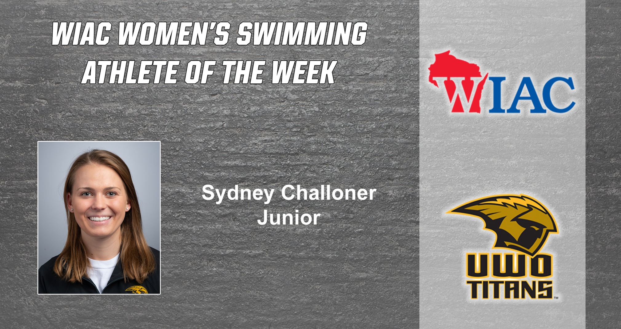 WIAC Selects Challoner As Swimmer Of The Week